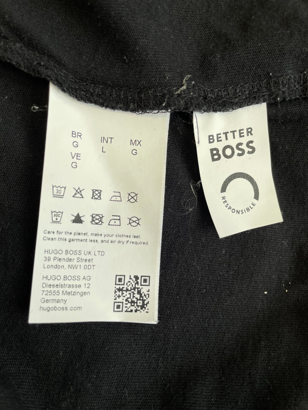 BOSS Camouflage Logo T-Shirt – Black, Size L, Very Good Condition