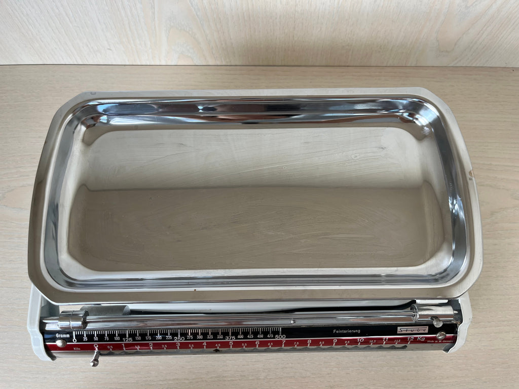 Stube Küchenwaage Vintage Feintarierung, Chrom, Sehr Gut, 12 kg