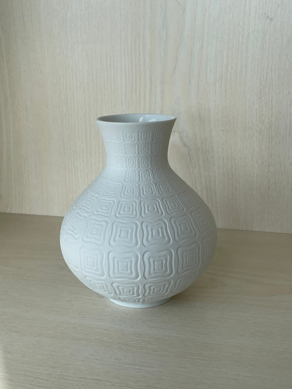 Edelstein Bavaria Op Art Vase, Weiß, 16 cm, Wie Neu