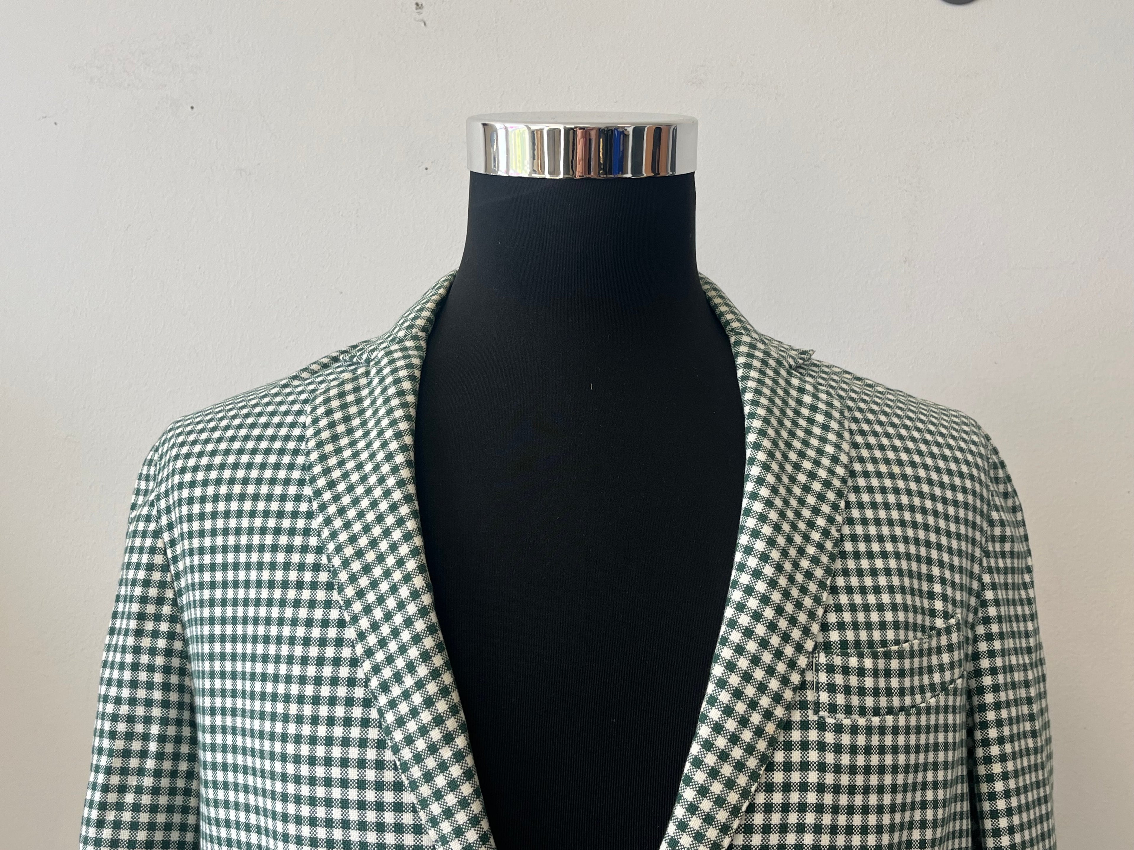 AT.P.CO Blazer S Green Plaid Cotton Good Condition