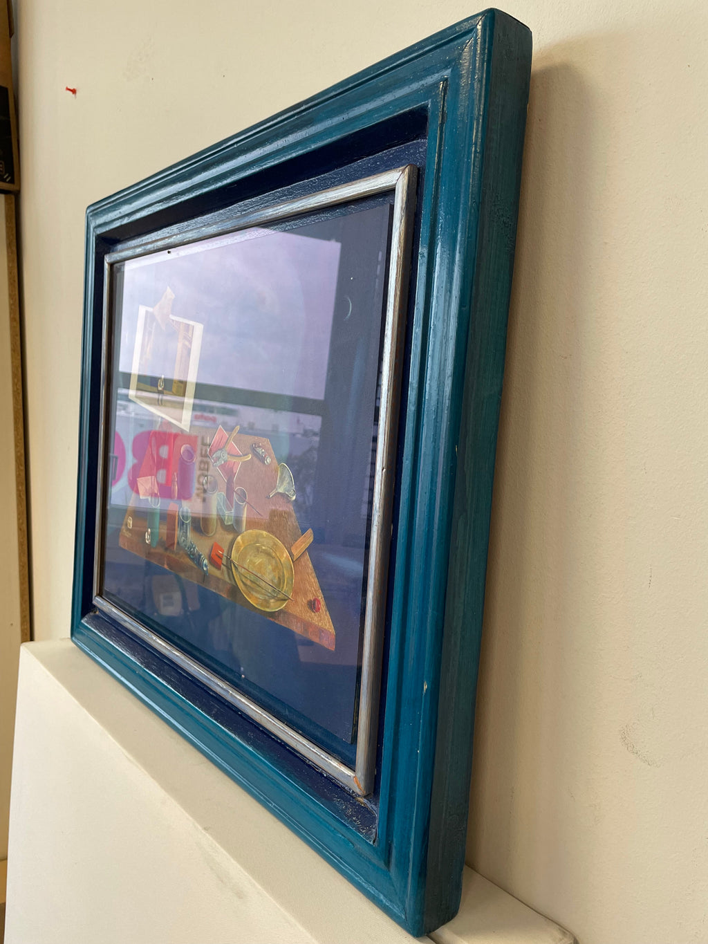 Sigurd Beyer Original Surrealistisches Gemälde Blau Groß Sehr Gut 1998