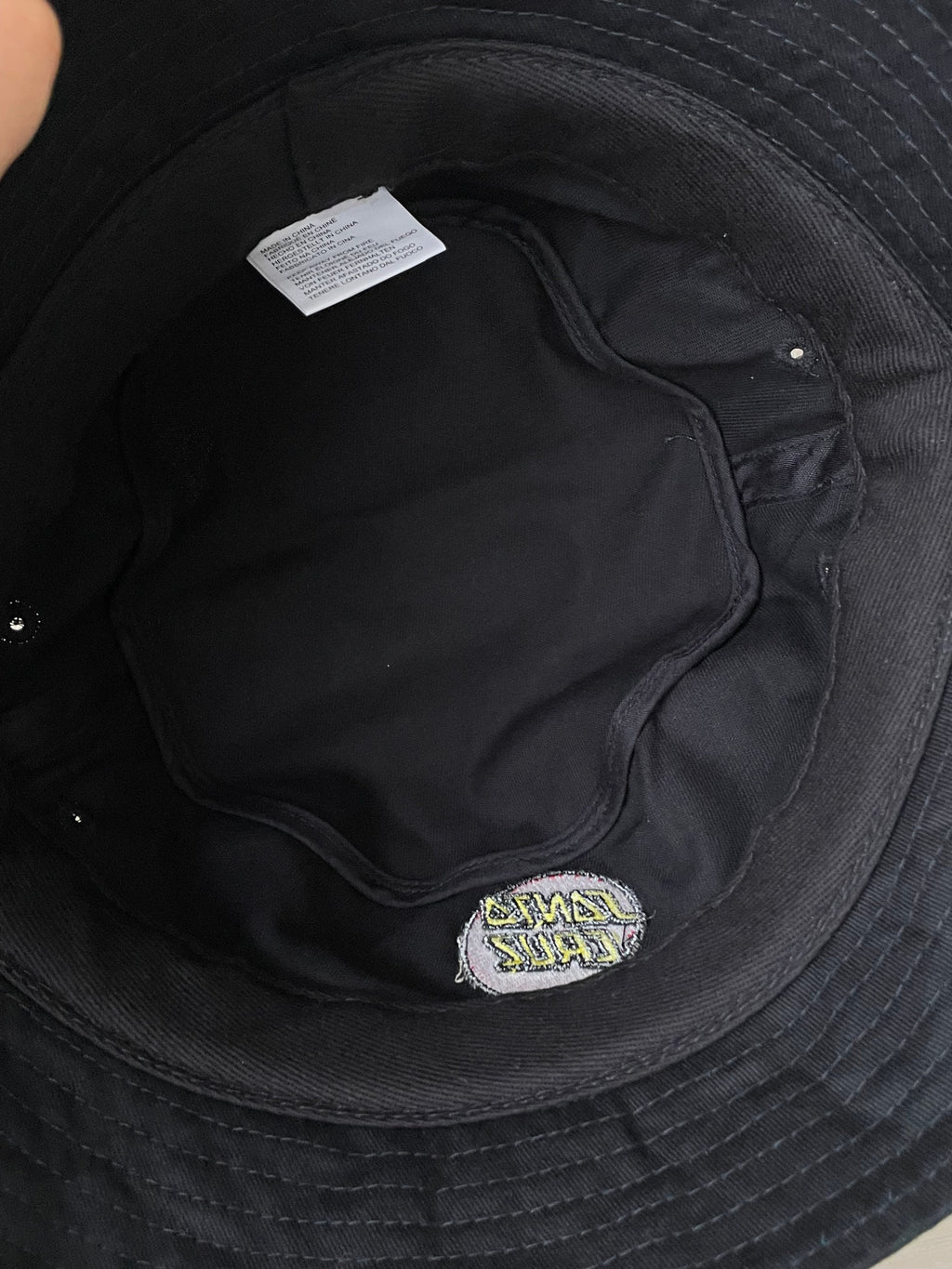 Santa Cruz “Classic Dot” Bucket Hat – Black, One Size, Like New