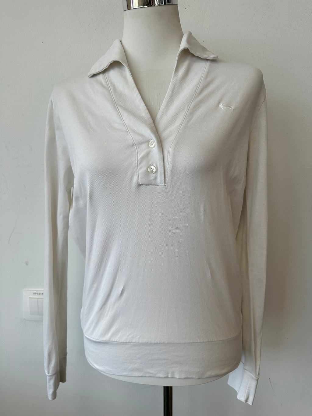 Harmont & Blaine Pullover L | Baumwolle Polo | Weiß | Guter Zustand