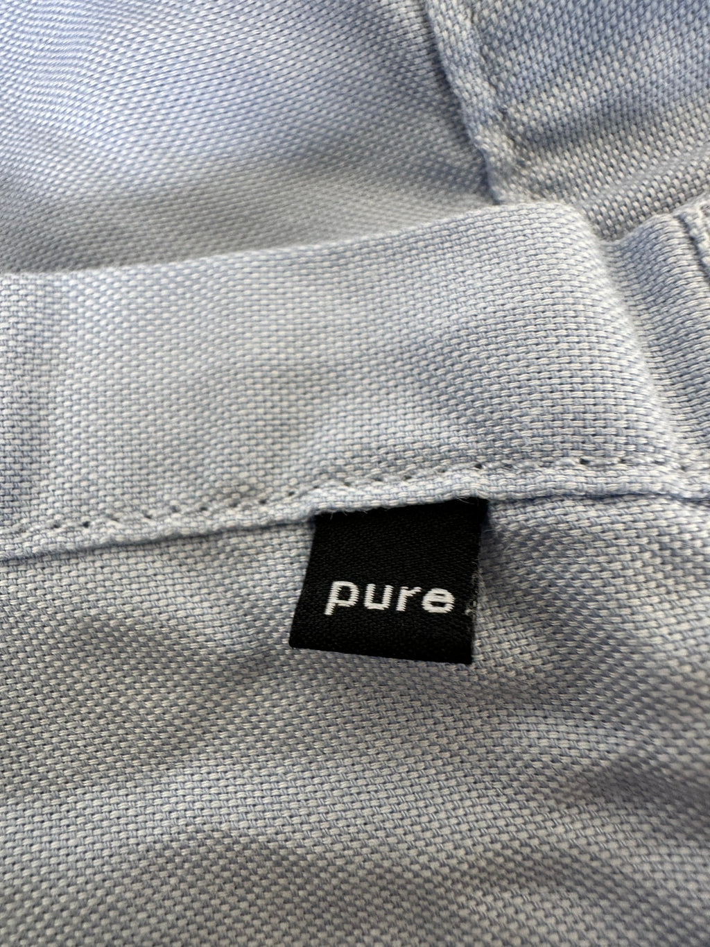 Pure Indigo Damenhemd, Langarm, Knopfleiste, Hellblau, Größe M, Zustand Gut