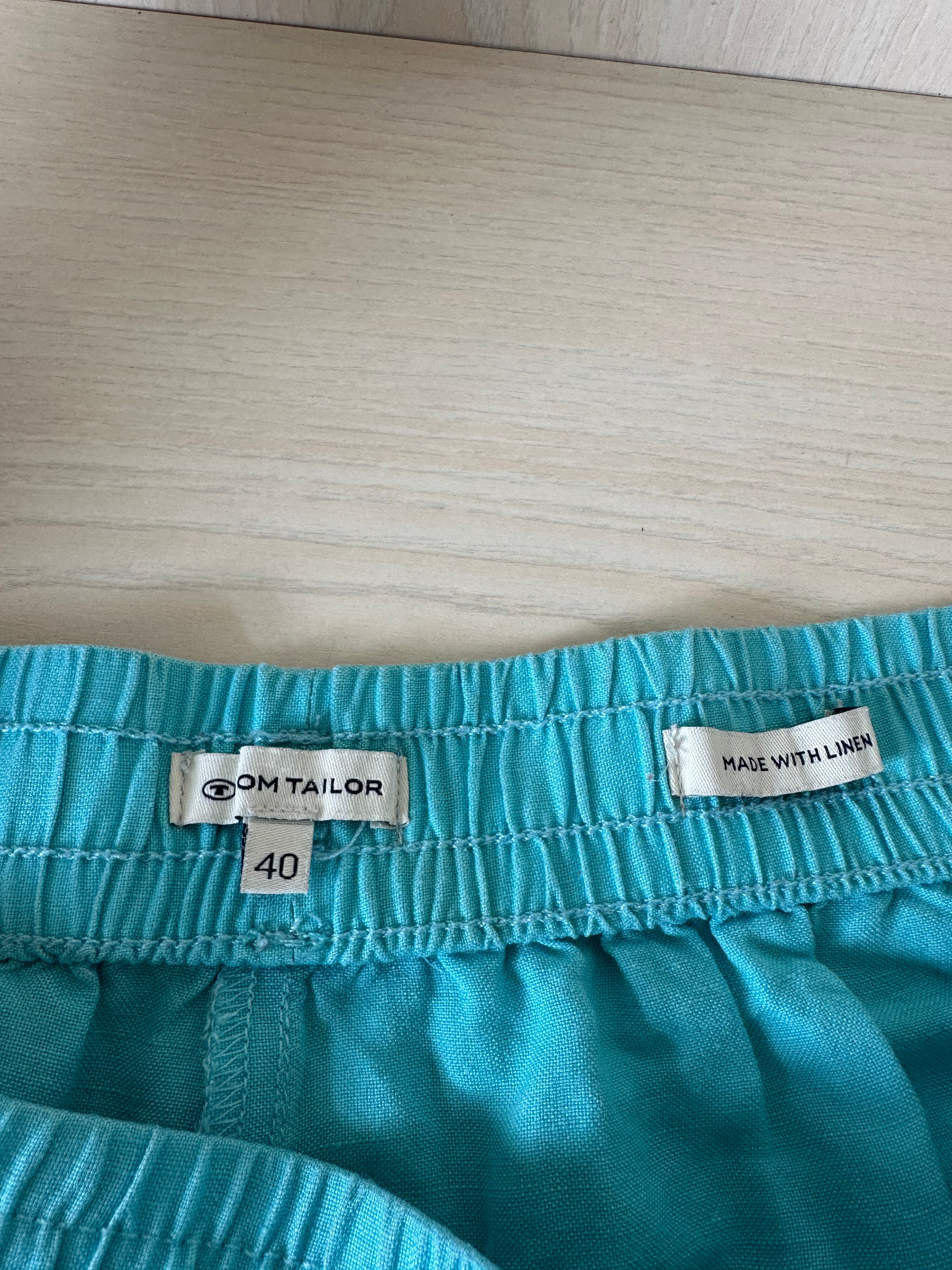 Tom Tailor Blue Linen Blend Shorts, Size 40, Good Condition