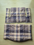 Stokke Tripp Trapp Cushion Set, Plaid Multicolor, Very Good Condition