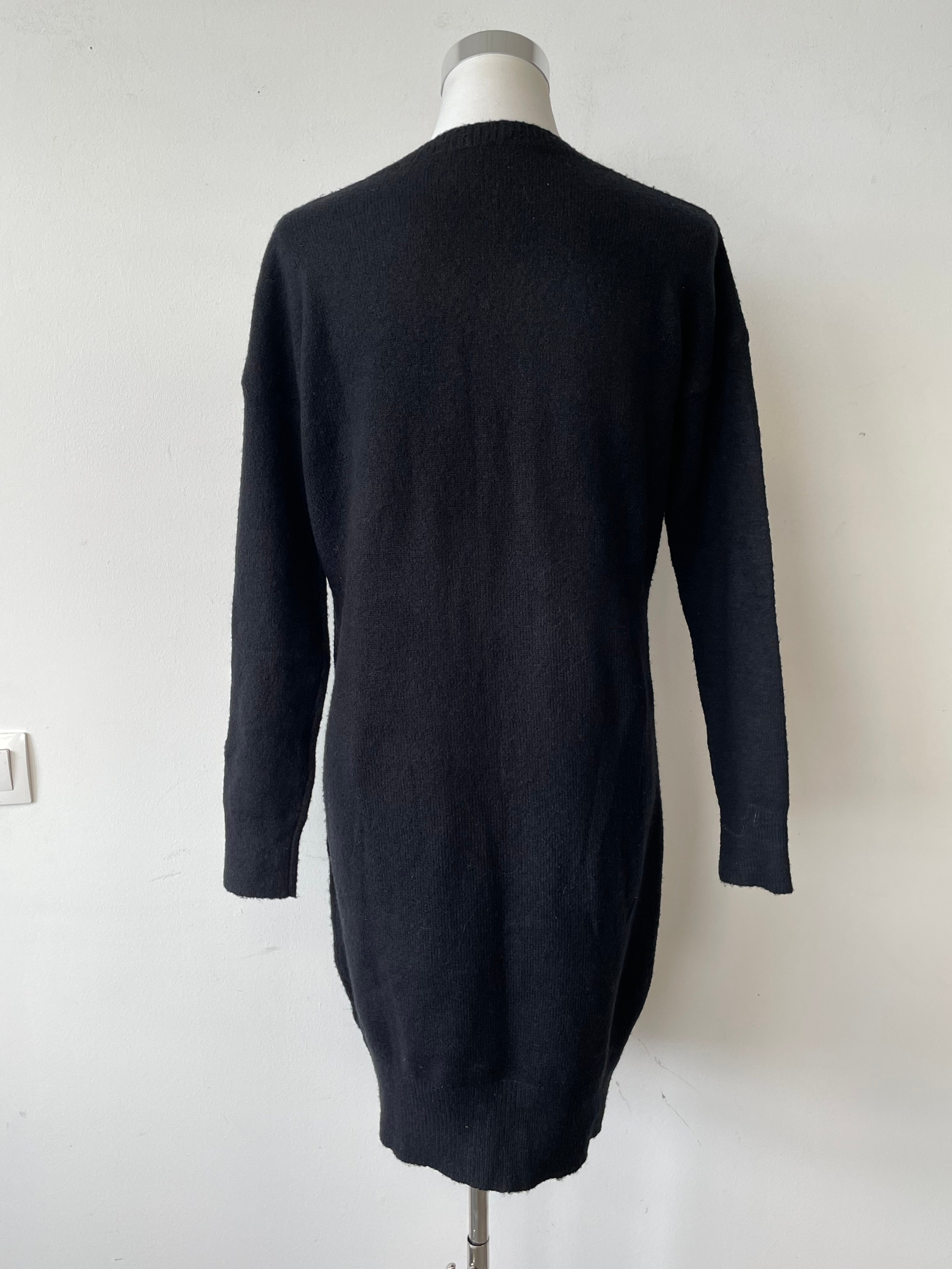 Fornarina Black Sweater Dress M Oversized Very Good Condition