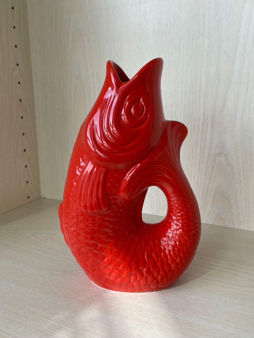 Gift Company Coral Red Fish Vase 1.2L - New, 26cm