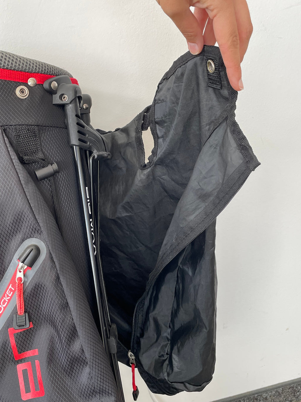 Big Max Golfbag Heaven Seven G, Schwarz/Rot, Sehr Gut, Höhe 87 cm
