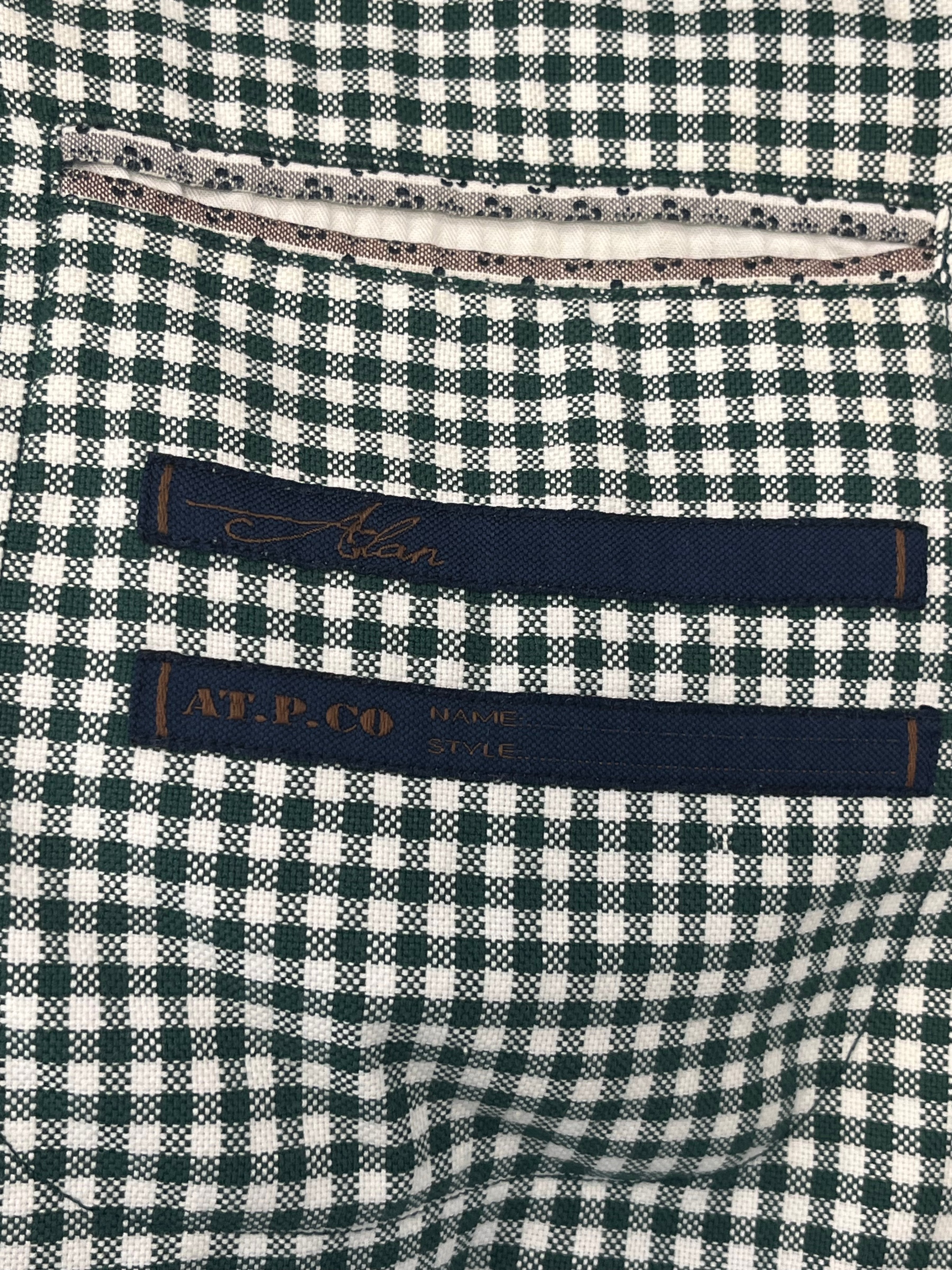 AT.P.CO Blazer S Green Plaid Cotton Good Condition