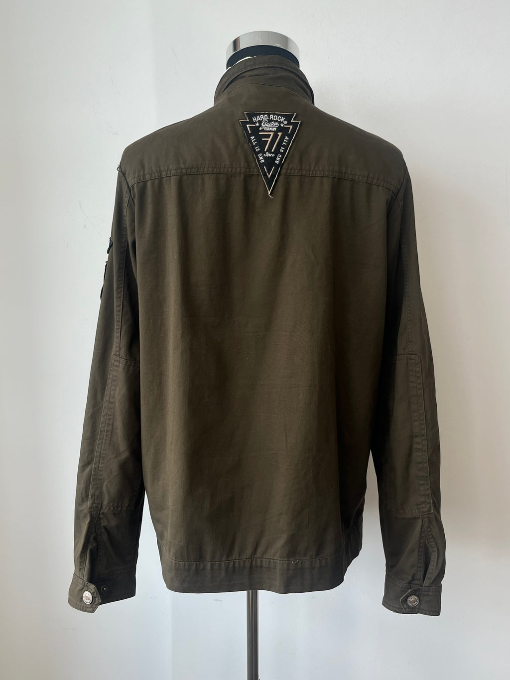 Hard Rock Military Field Jacket – Baumwolle, Militärgrün, Größe L, Sehr Gut