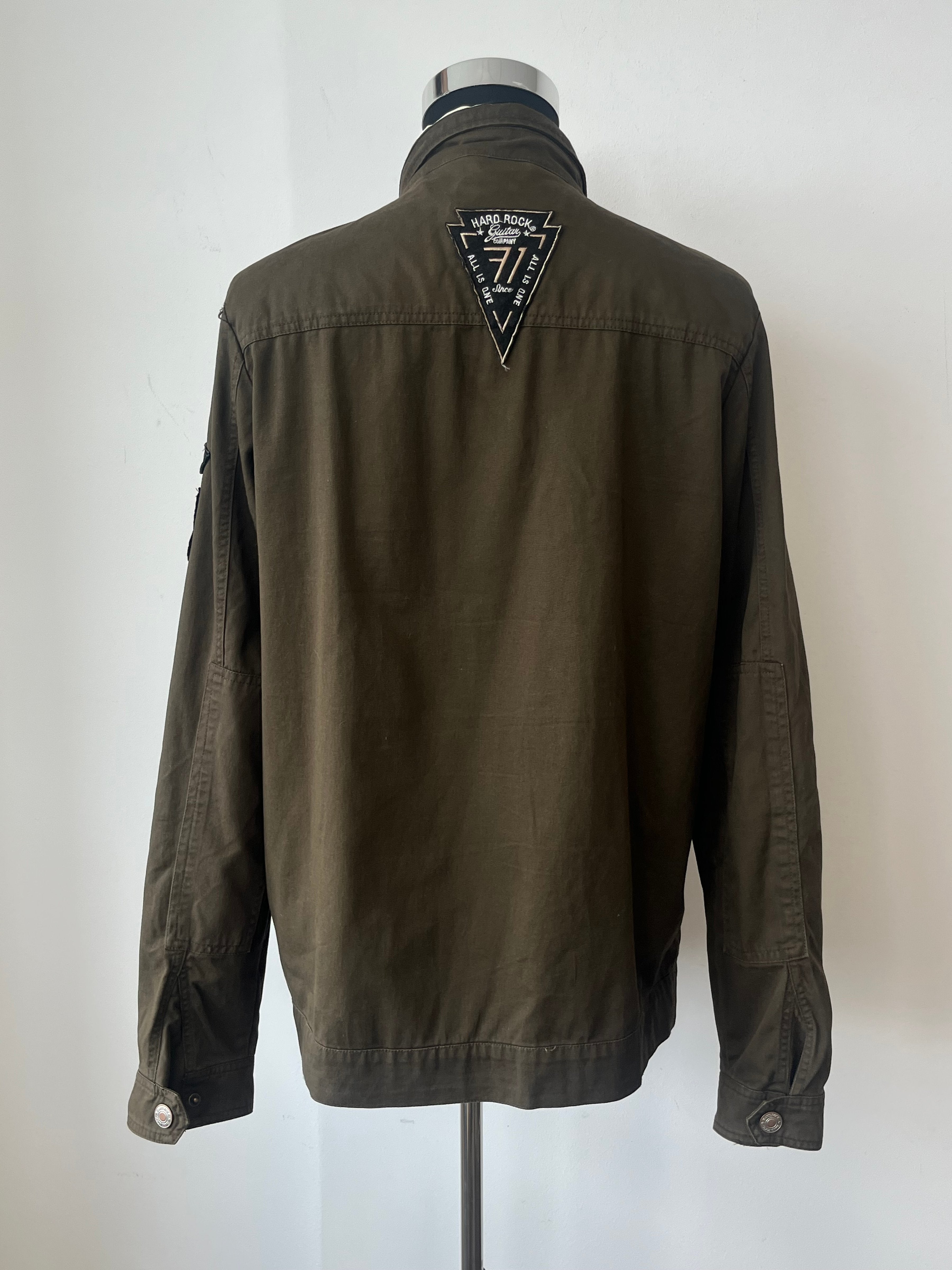 Hard Rock Military Field Jacket – Baumwolle, Militärgrün, Größe L, Sehr Gut
