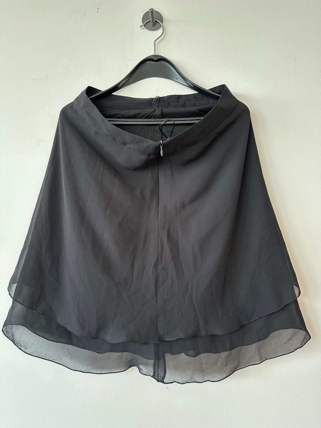 Comma Women's Chiffon Skirt 'Cape Rock' - Black, Size 34, Very Good