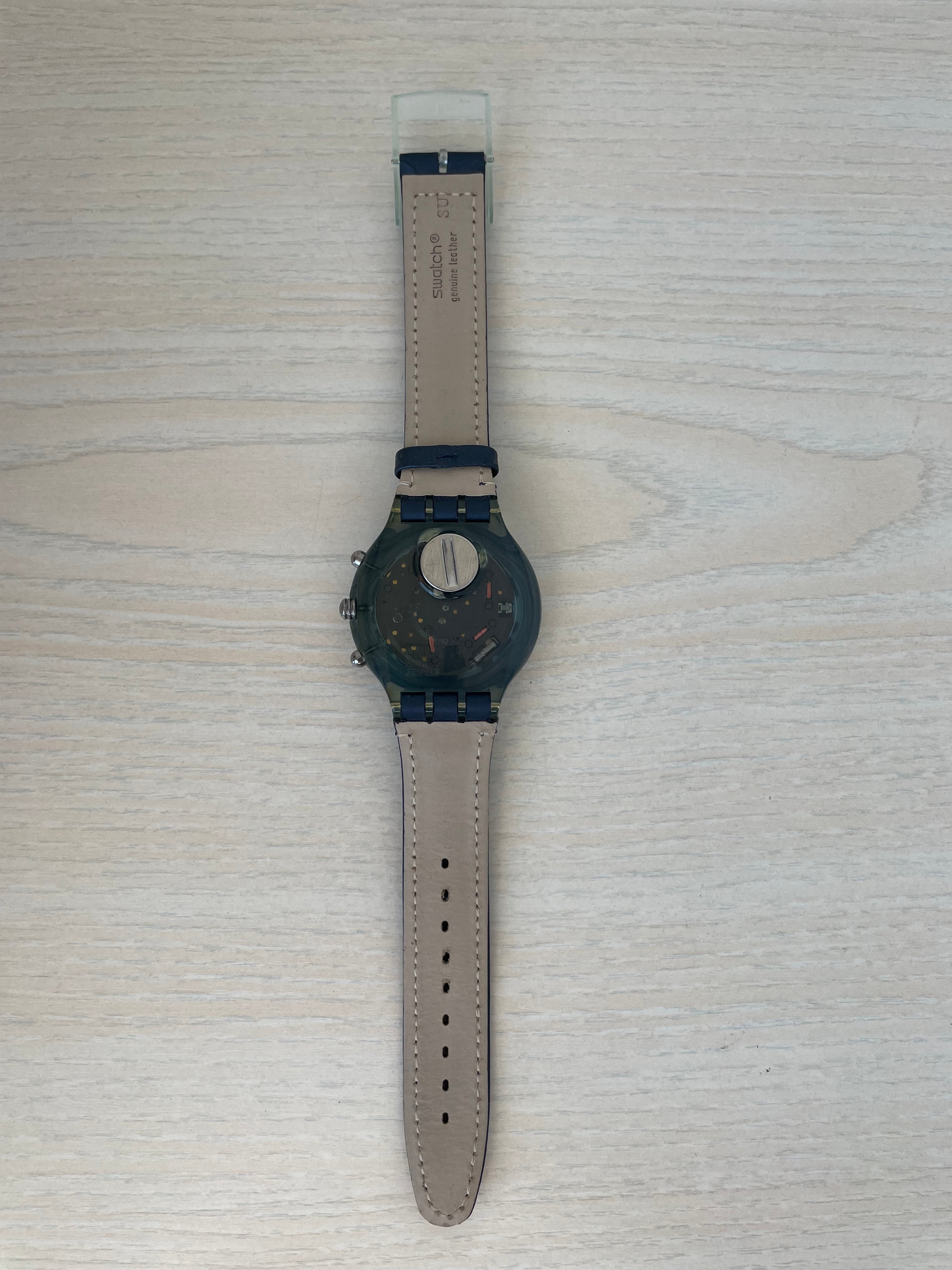 Swatch Irony Chronograph AG-2000, sehr gut, 24,5cm, Leder, Quarz, 200m WR