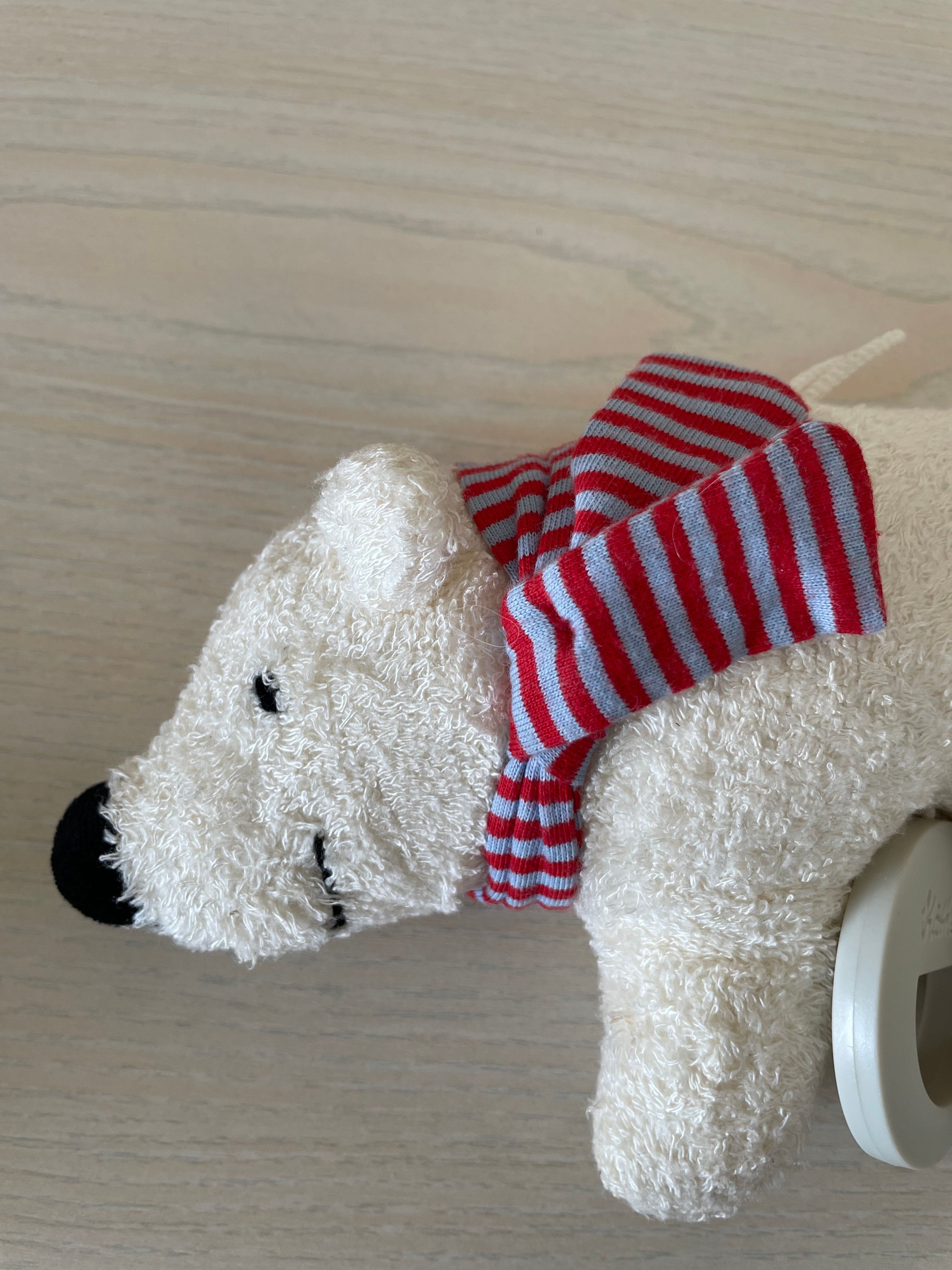 Käthe Kruse Musical Pull Toy ‘Sam’ – White Polar Bear with Scarf, Very Good