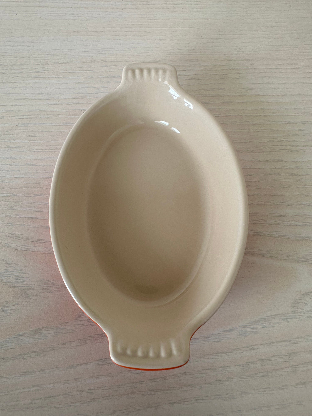 Le Creuset Stoneware Petite Oval Dish 200ml Cherry Red Like New