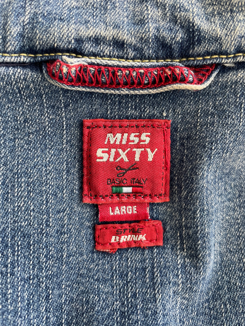 Miss Sixty 'The Brink' Denim Jacket, Large, Washed Blue, Very Good Condition