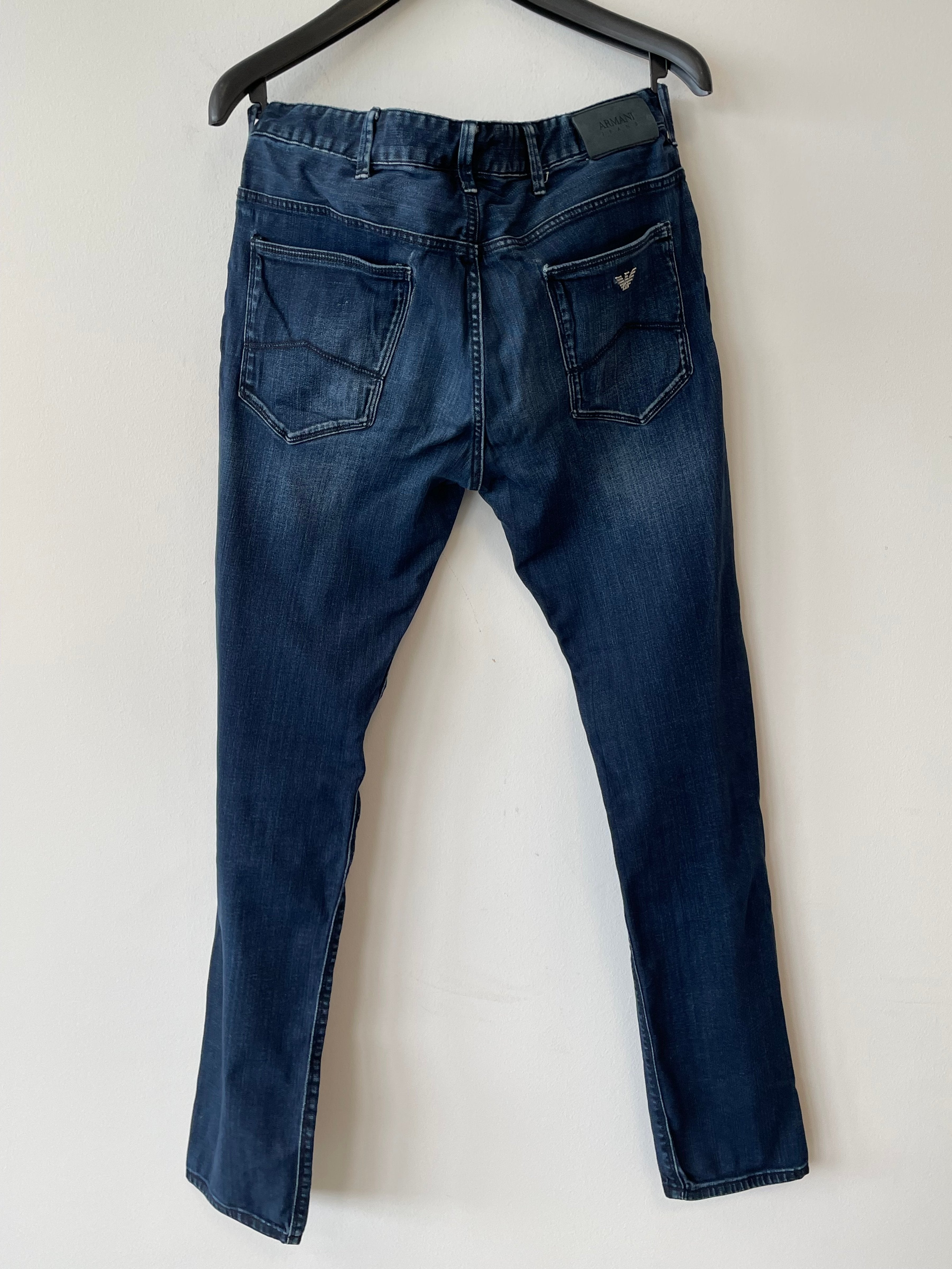 Giorgio Armani Herren Jeans – Classic Straight, Baumwollmix, W33, Defekt