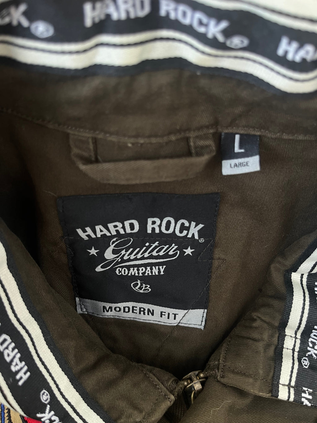 Hard Rock Military Field Jacket – Baumwolle, Militärgrün, Größe L, Sehr Gut