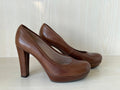 Unisa Faux Suede Heels Braun Gr. 38, Sehr Gut, 10.5 cm Absatz