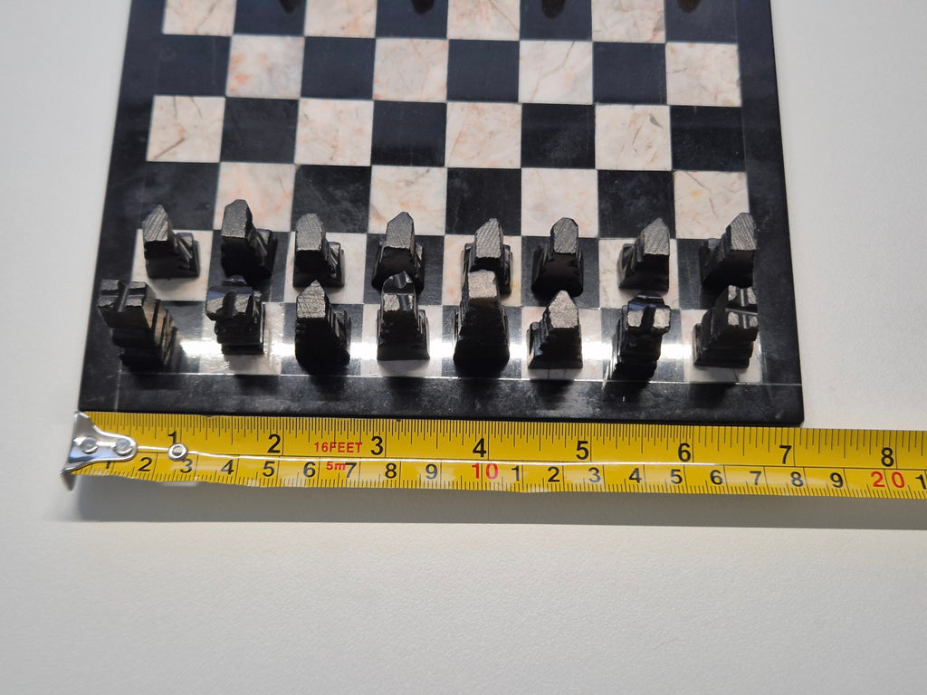 Vintage Mexikanisches Onyx-Marmor-Schachset, Zustand: Gut