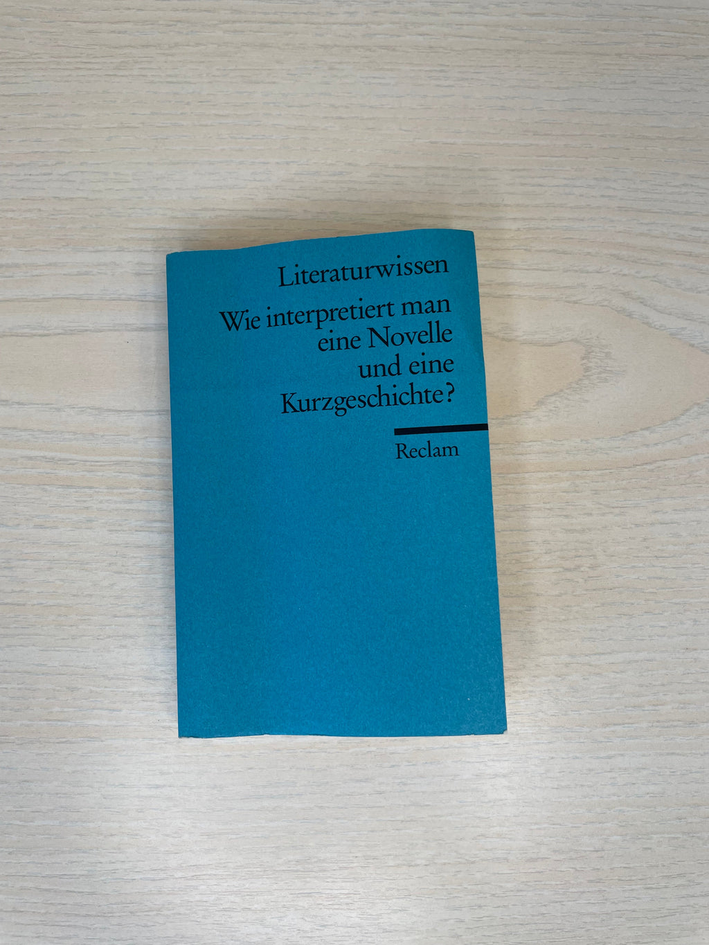 Reclam Guide: Analyzing Novellas & Short Stories (German, Used)