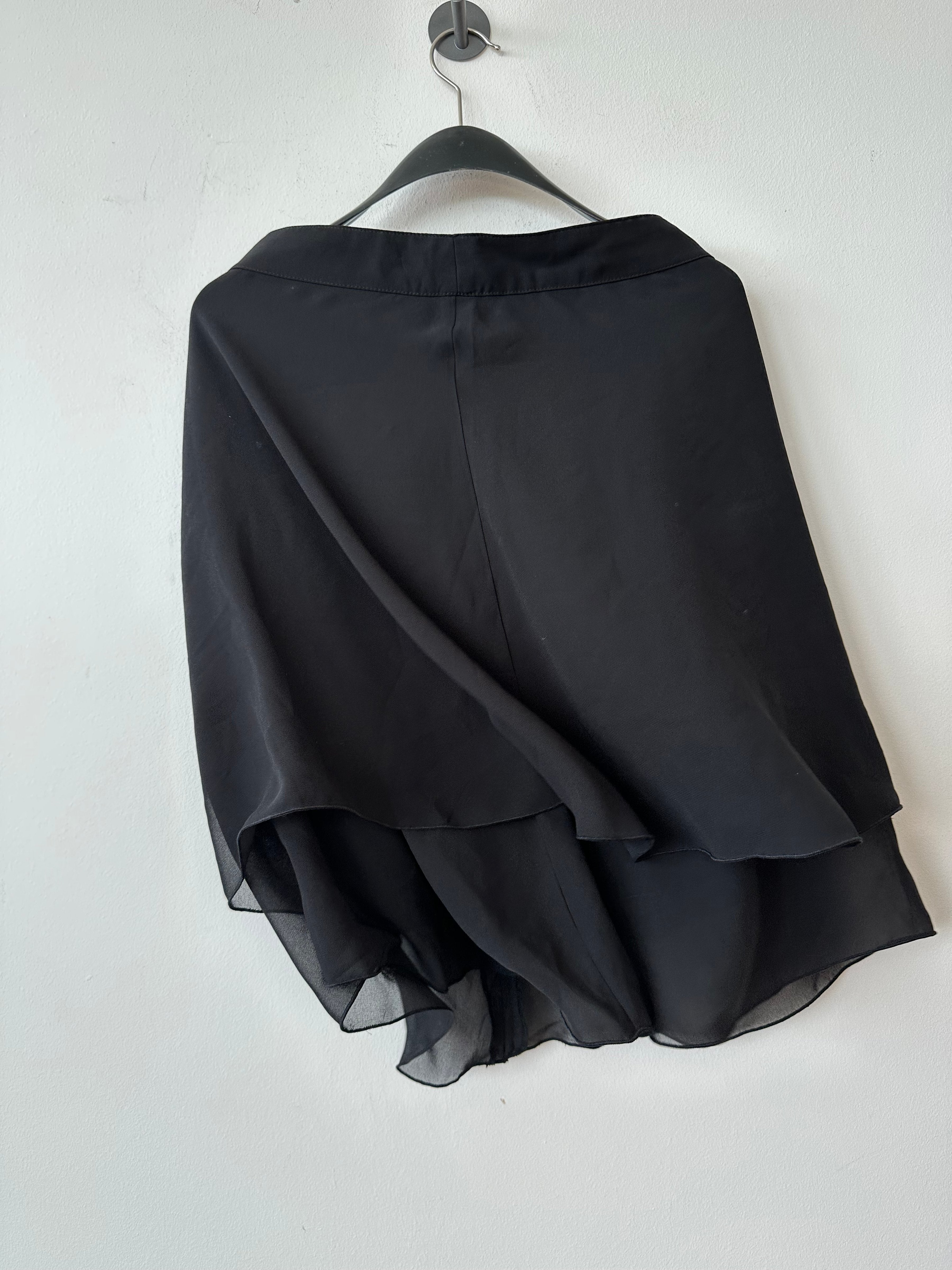 Comma Women's Chiffon Skirt 'Cape Rock' - Black, Size 34, Very Good