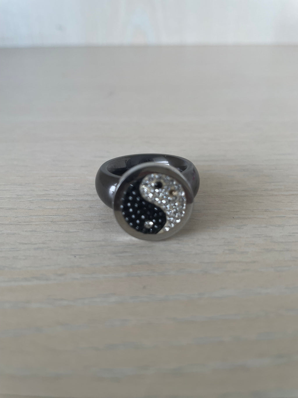 Pavo Real Wechselring, Schwarzstahl, 6 Tops, Gr. 65–66, sehr guter Zustand