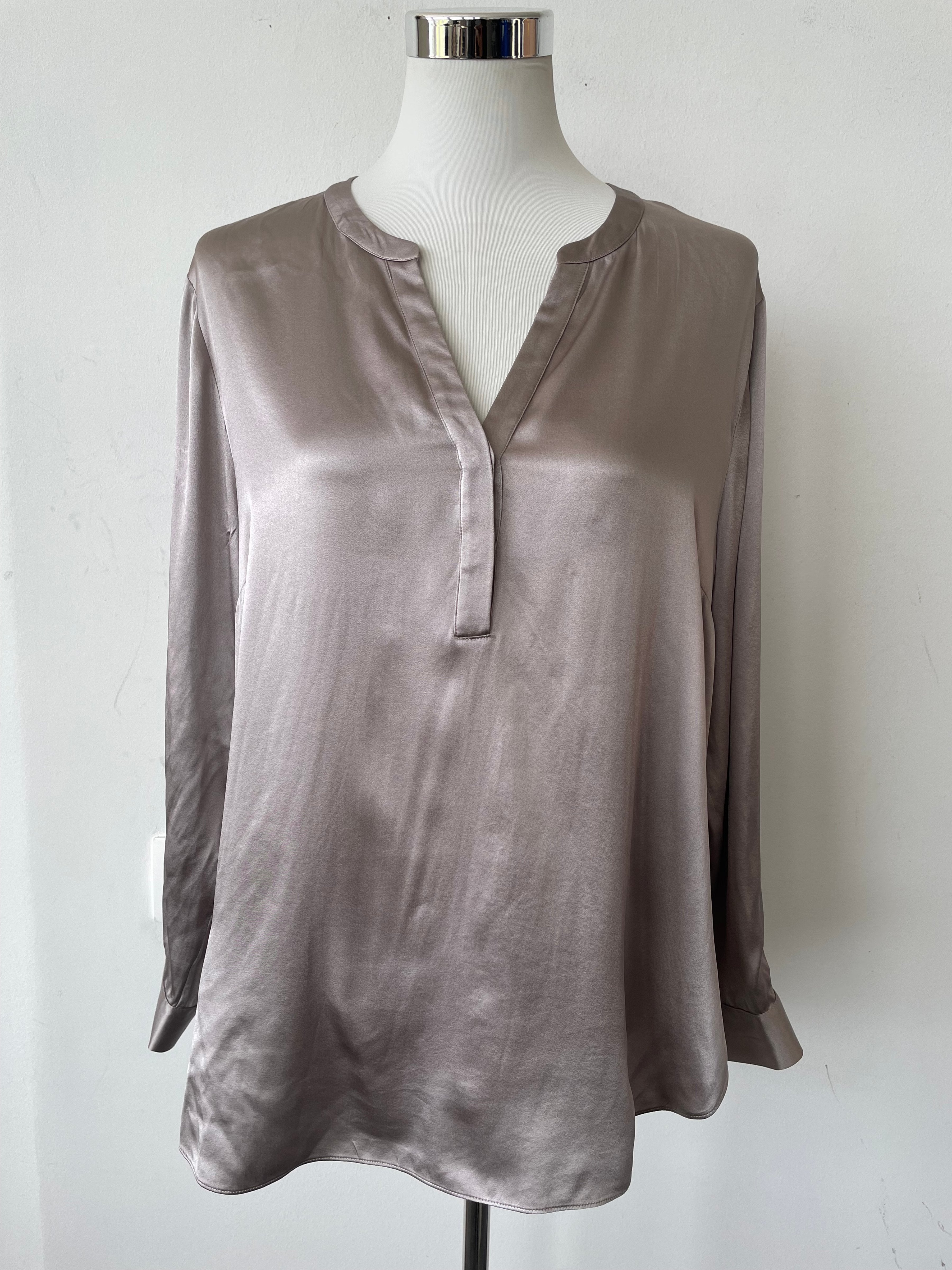 Insieme Silk Blouse Brown Size 44 Good Condition