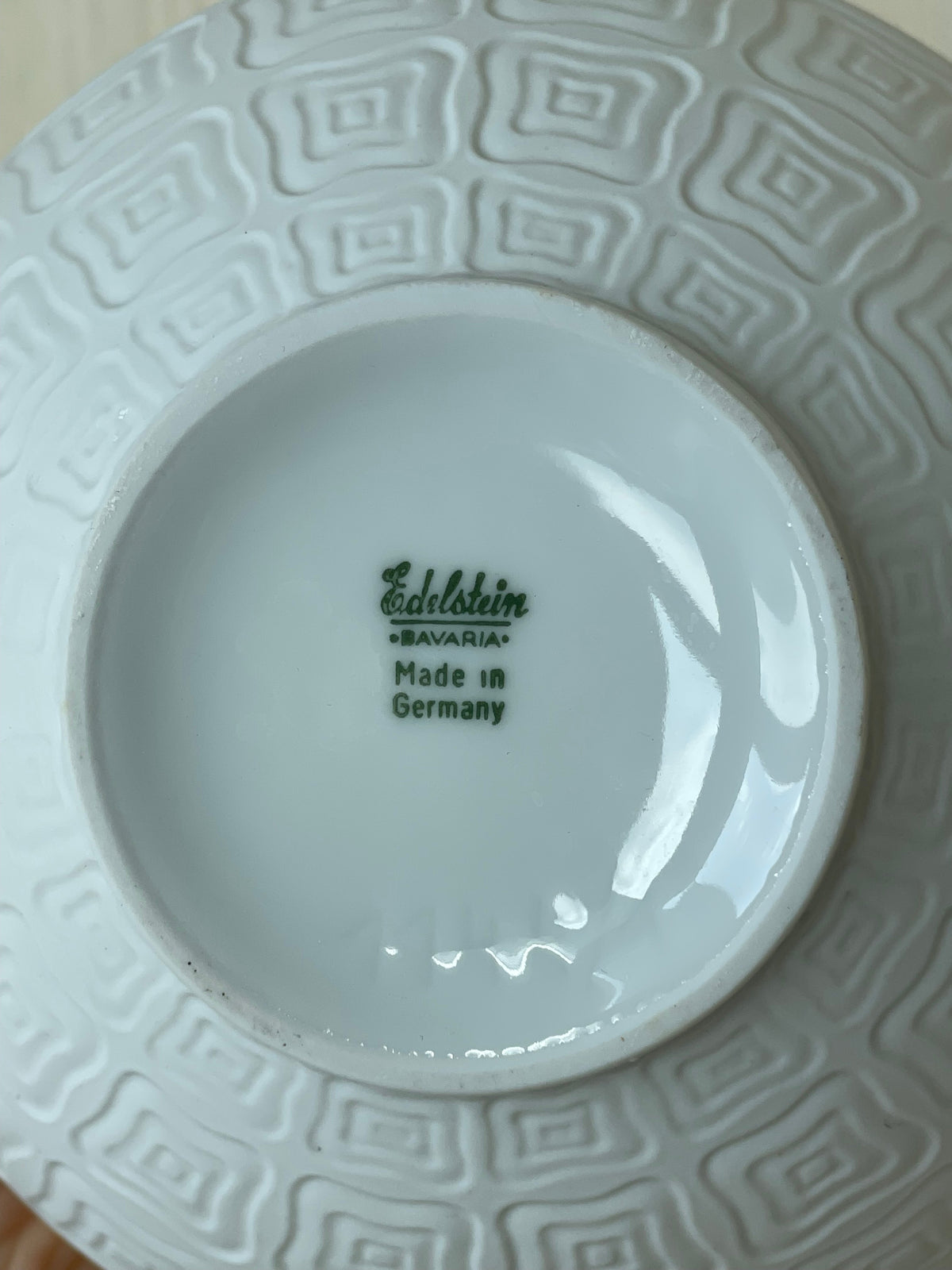 Edelstein Bavaria Op Art Vase, Weiß, 16 cm, Wie Neu