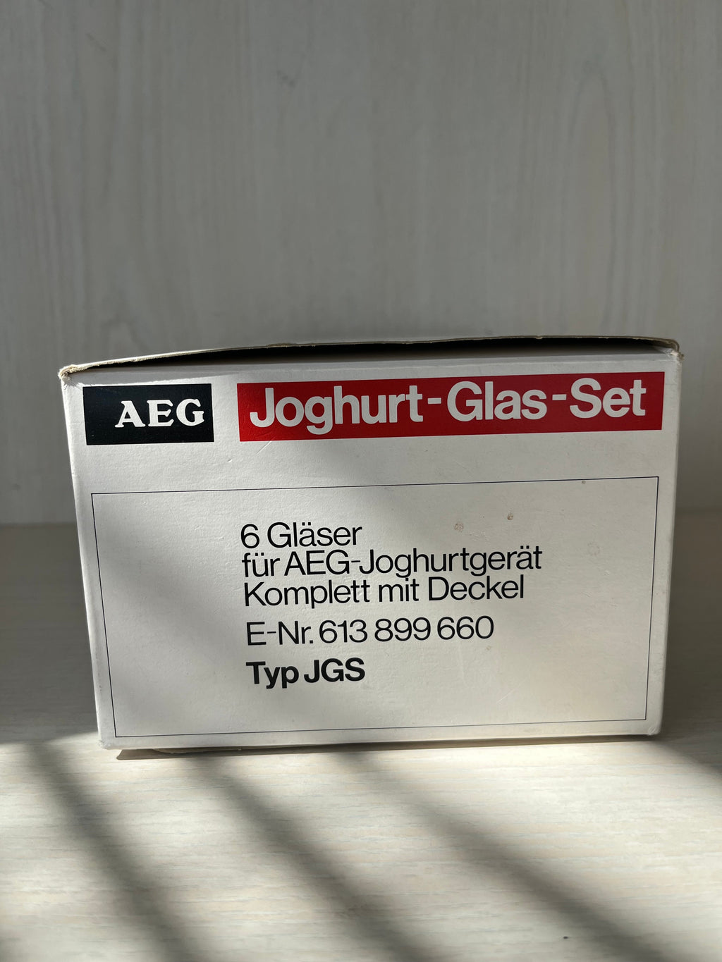 AEG Yogurt Glass Set JGS, Clear/Beige, Small, Very Good Condition