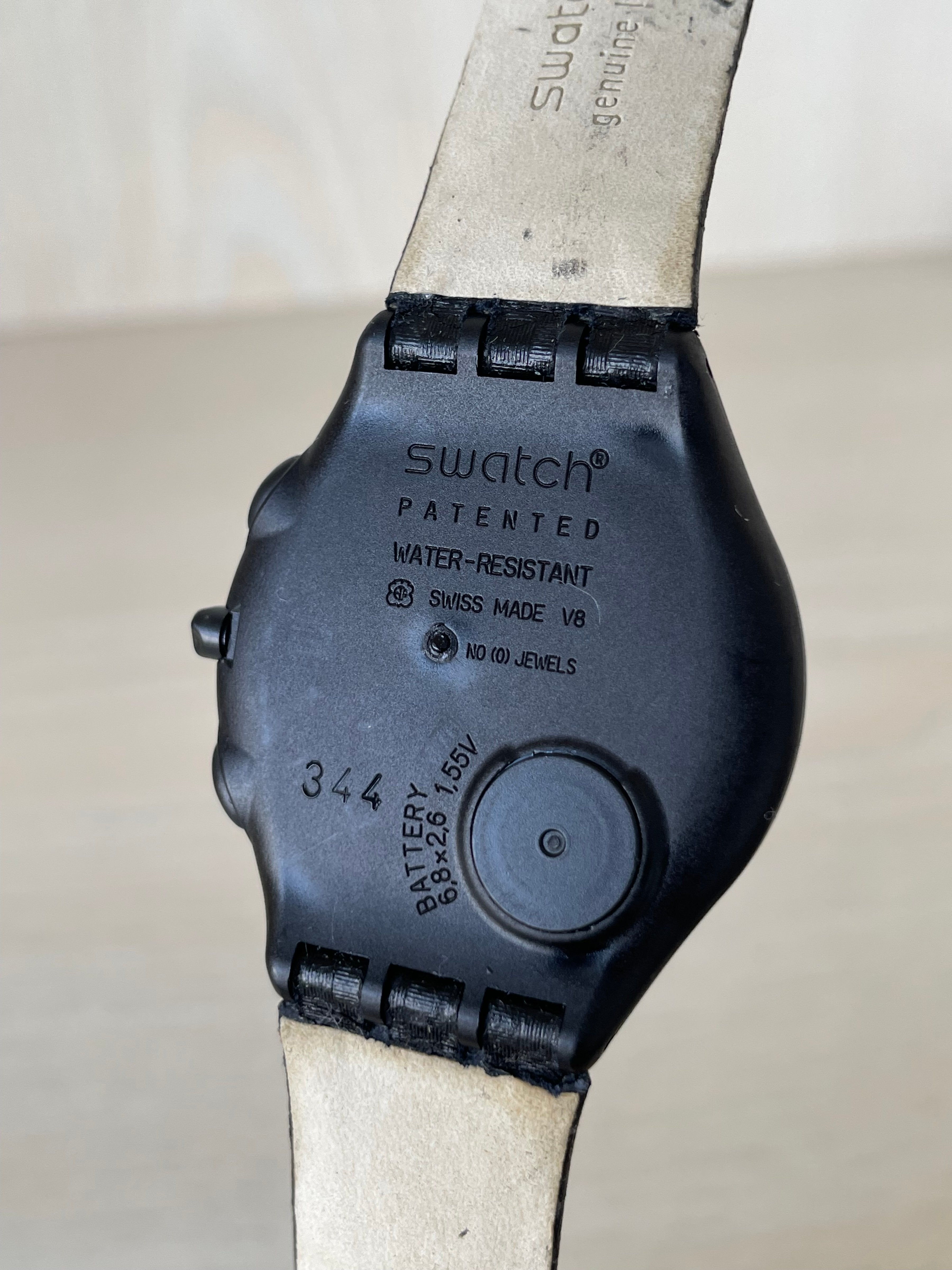 Swatch Uhr Skin Chrono, sehr gut, 38mm, Schwarz, Quarz, inkl. Batterie