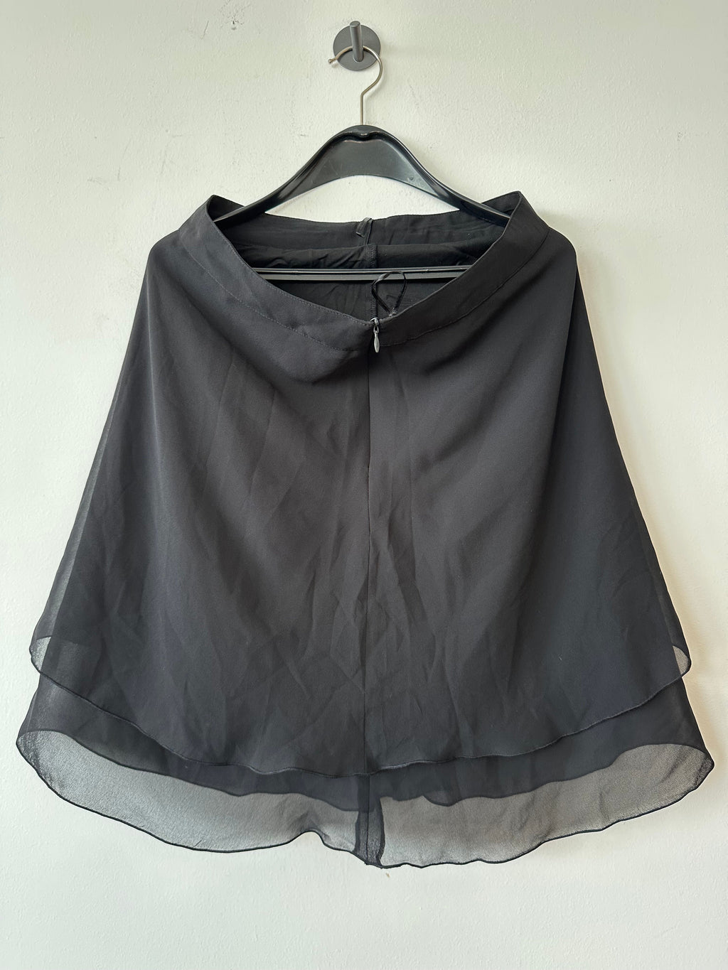 Comma Women's Chiffon Skirt 'Cape Rock' - Black, Size 34, Very Good