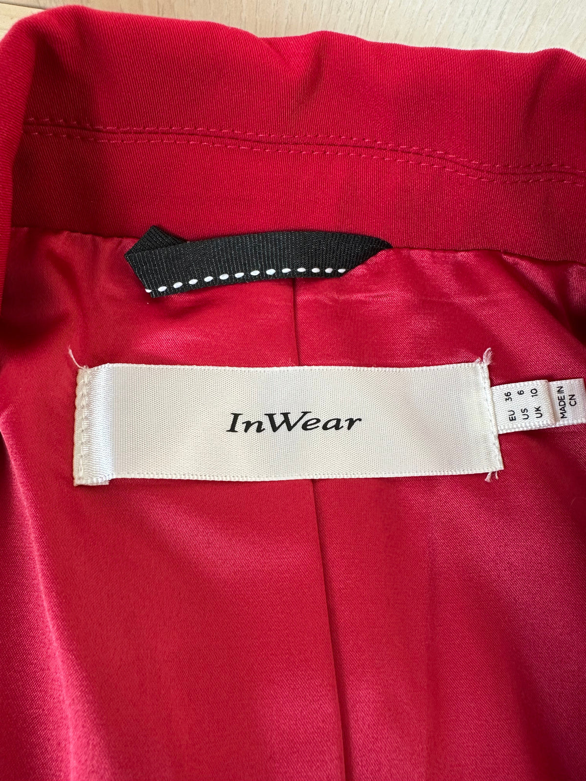InWear Blazer 30107854, Red, Size EU 36 US 6 UK 10, Like New