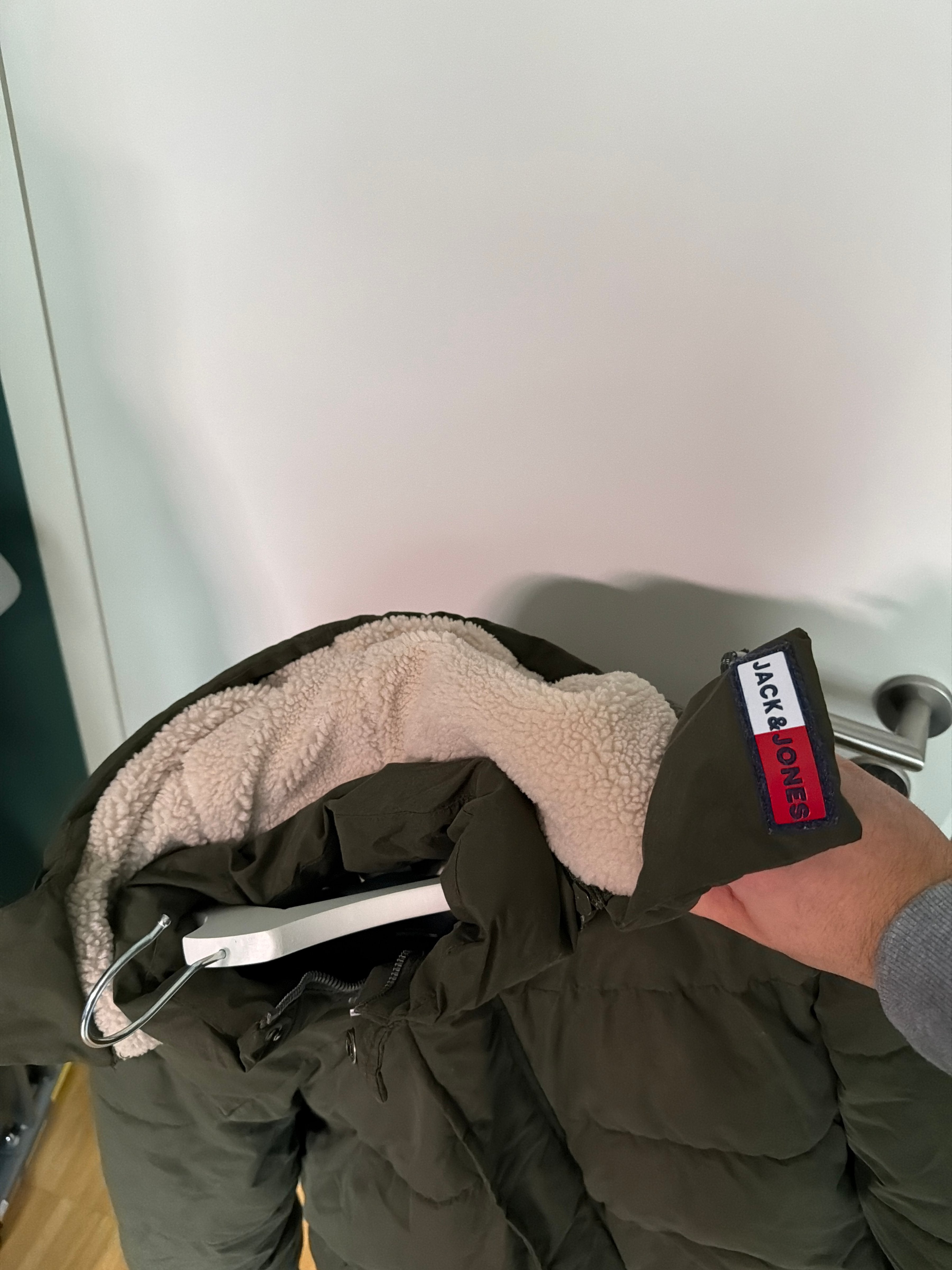 Jack & Jones Olive Green Puffer Jacket L Very Good