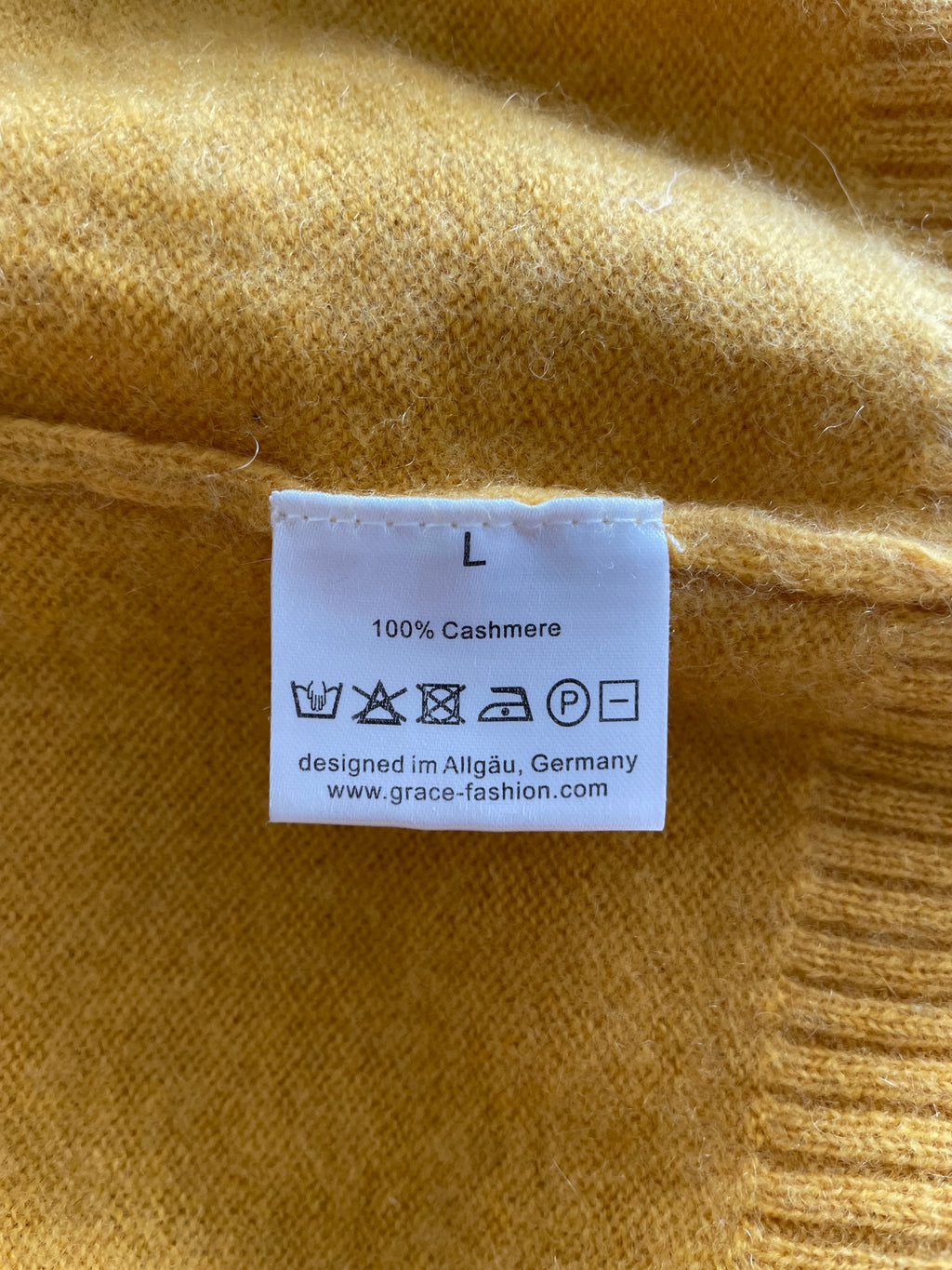 Grace Kaschmirpullover Senfgelb Schleife Sehr Gut