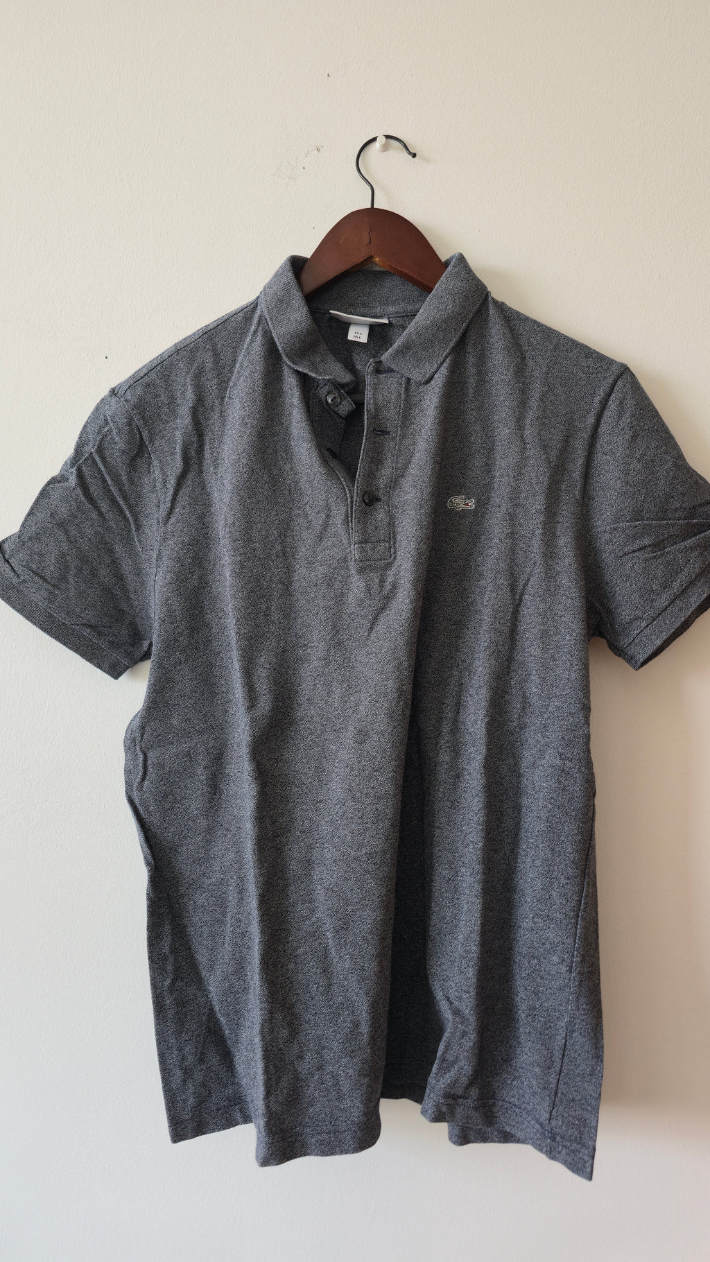 Lacoste Slim Fit Polo – Men’s, US L / FR 5, Gray, Good Condition