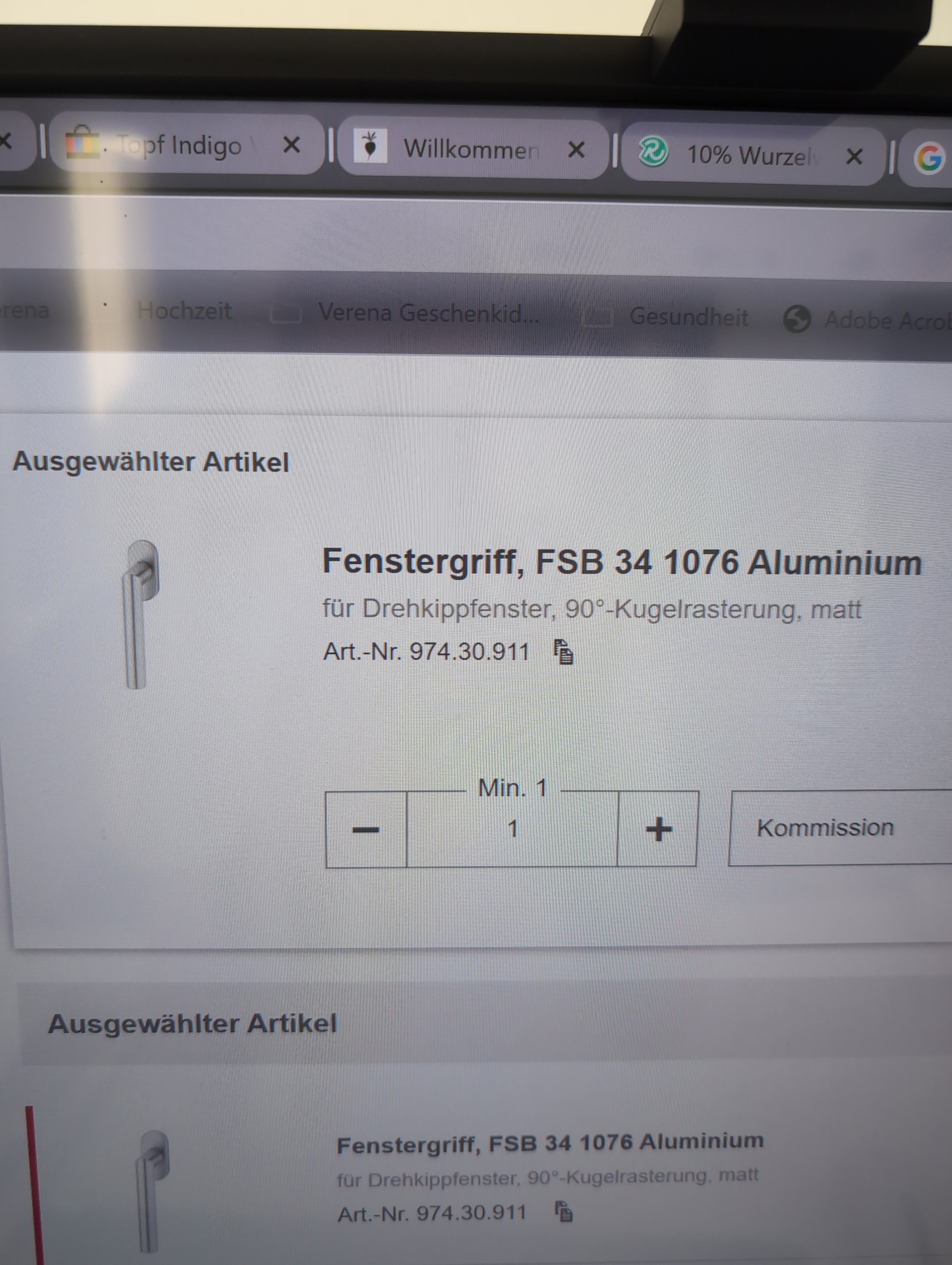 FSB Fenstergriff 34 1076 – Satin Edelstahl, Zwangsschließung, Sehr Gut