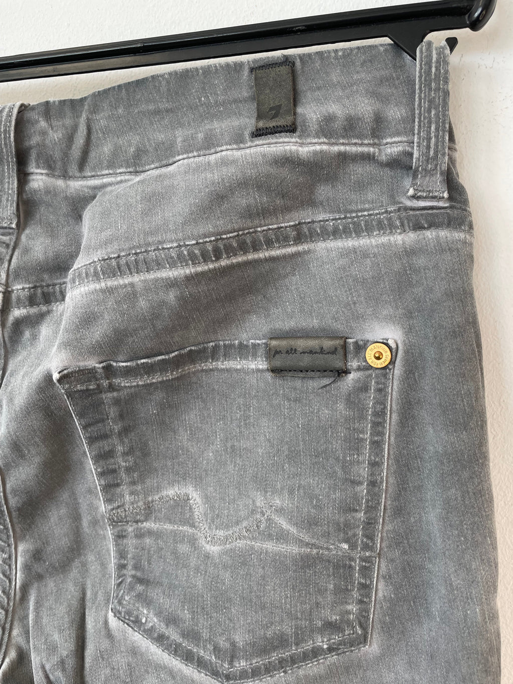 7 For All Mankind Denim Jeans Grau Größe 32 UK Sehr Gut