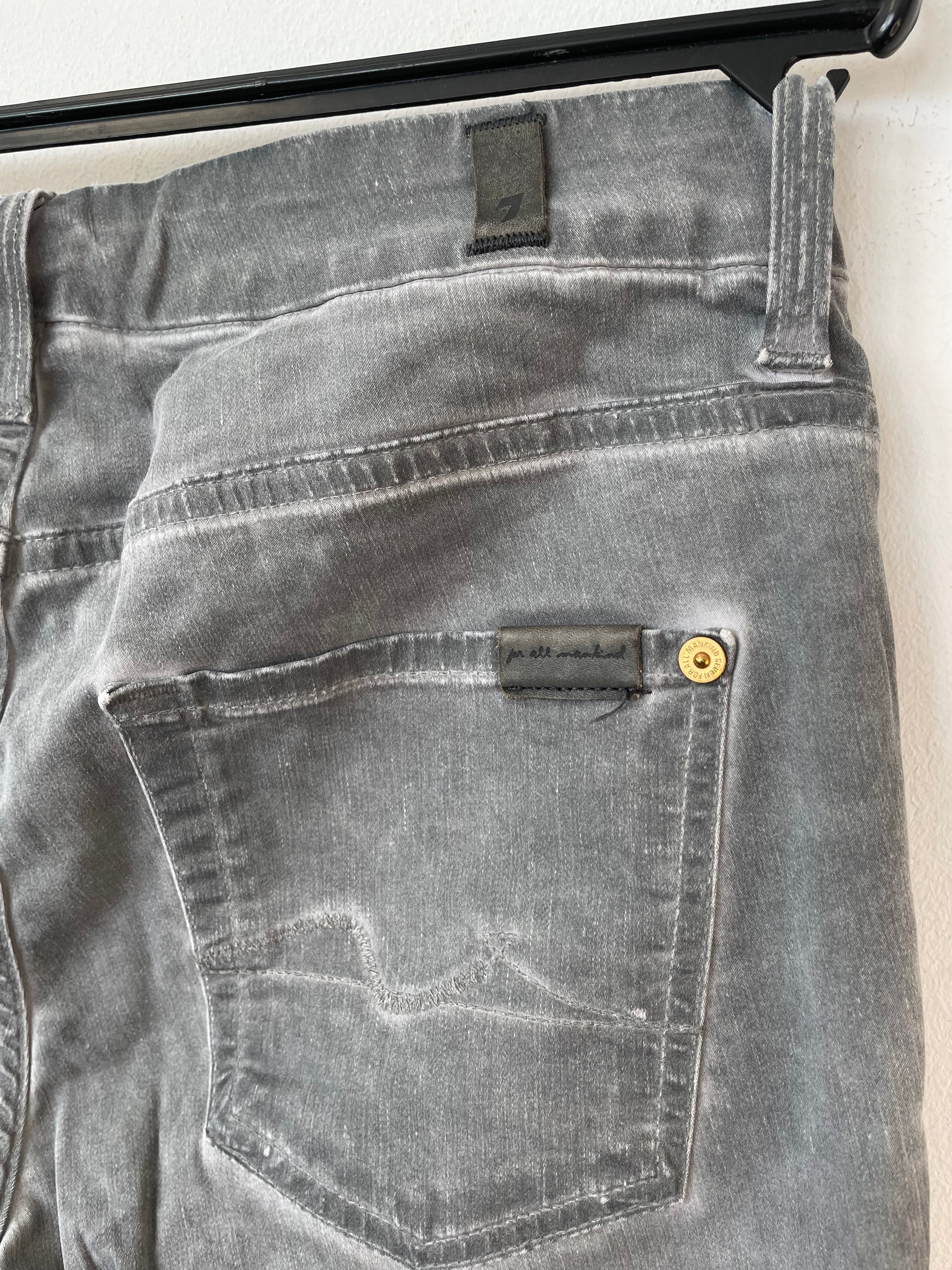7 For All Mankind Denim Jeans Grau Größe 32 UK Sehr Gut