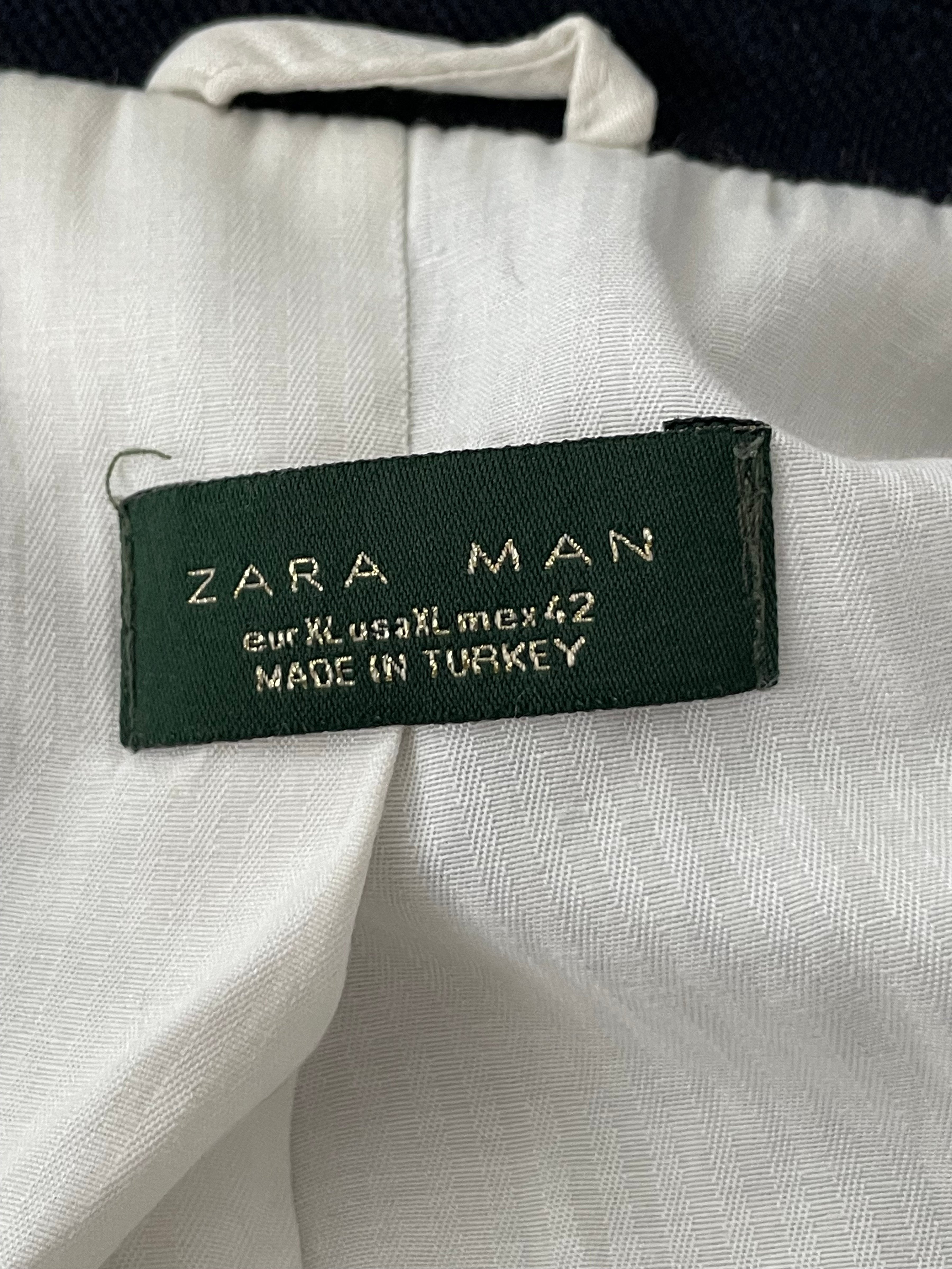 Zara Man Slim-Fit Blazer Dark Blue – Size XL, Good Condition