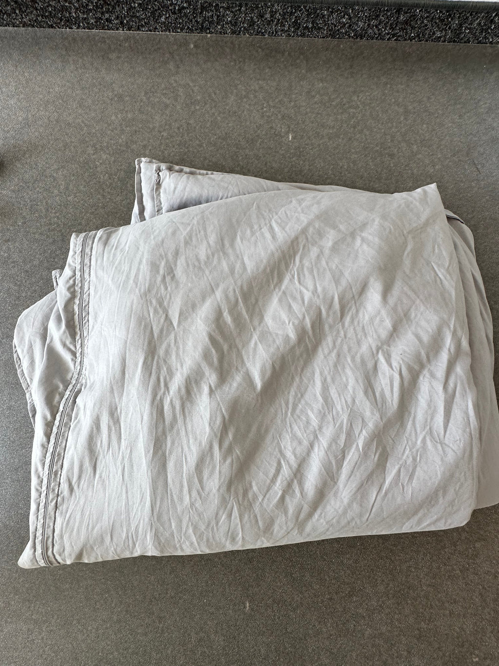 SCM Gewichtete Decke 100% Polyester, 170x100 cm, Hellgrau, Zustand: Gut