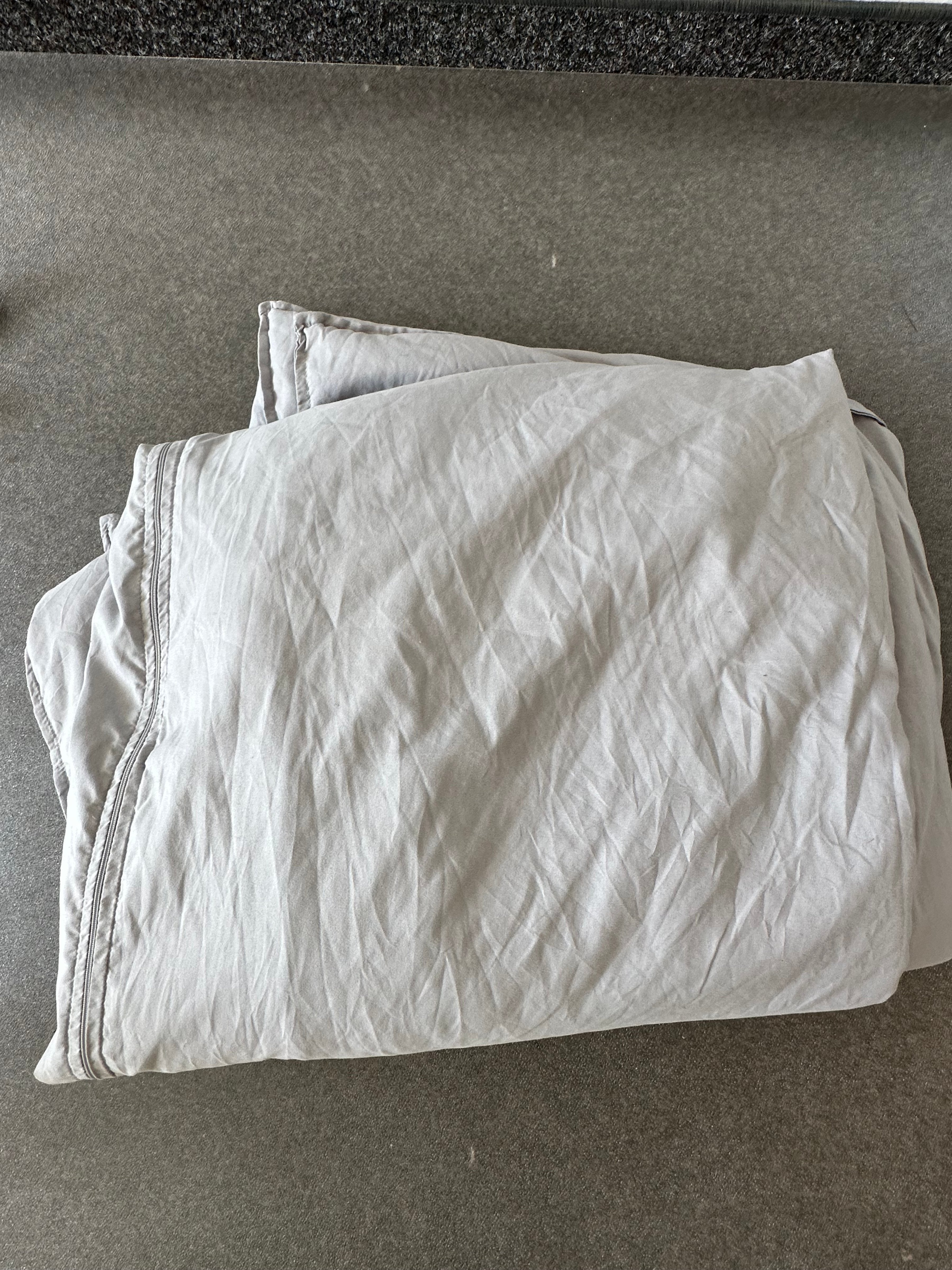 SCM Gewichtete Decke 100% Polyester, 170x100 cm, Hellgrau, Zustand: Gut