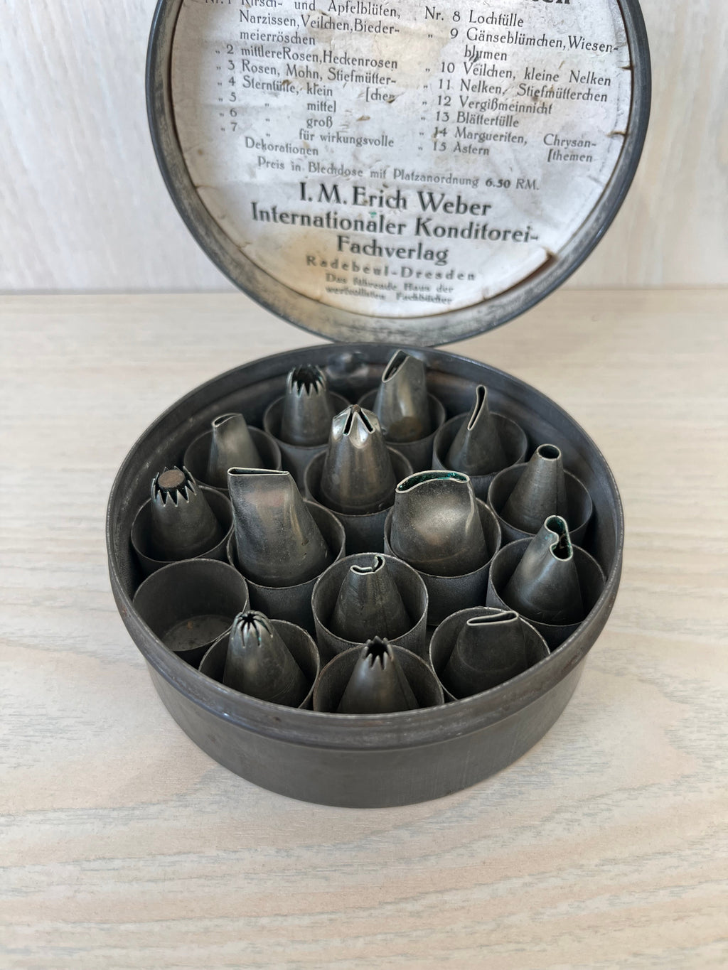 Vintage Weber Spritztüllen Set, Nickel, Kompakt, Normale Nutzung