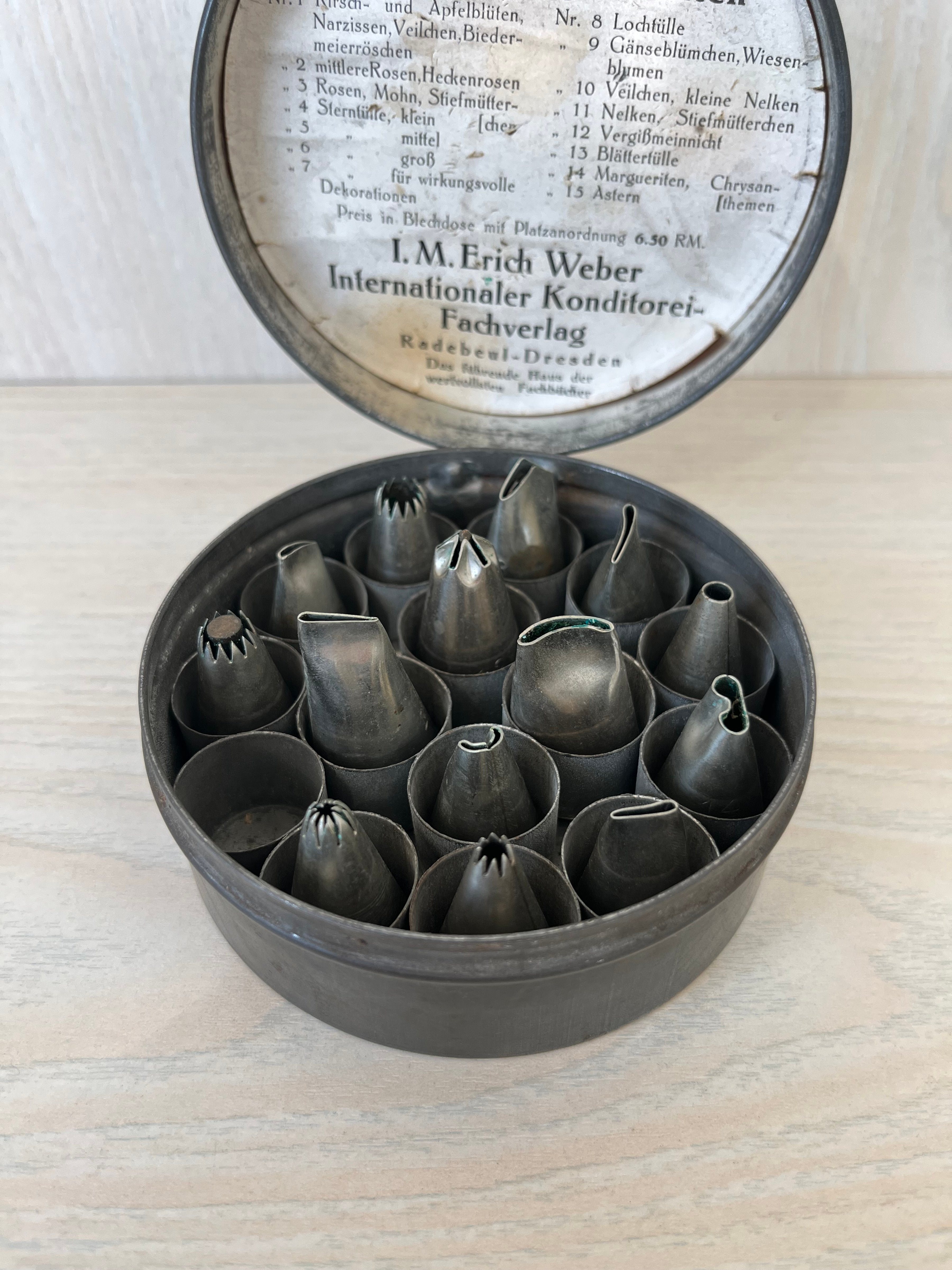Vintage Weber Spritztüllen Set, Nickel, Kompakt, Normale Nutzung