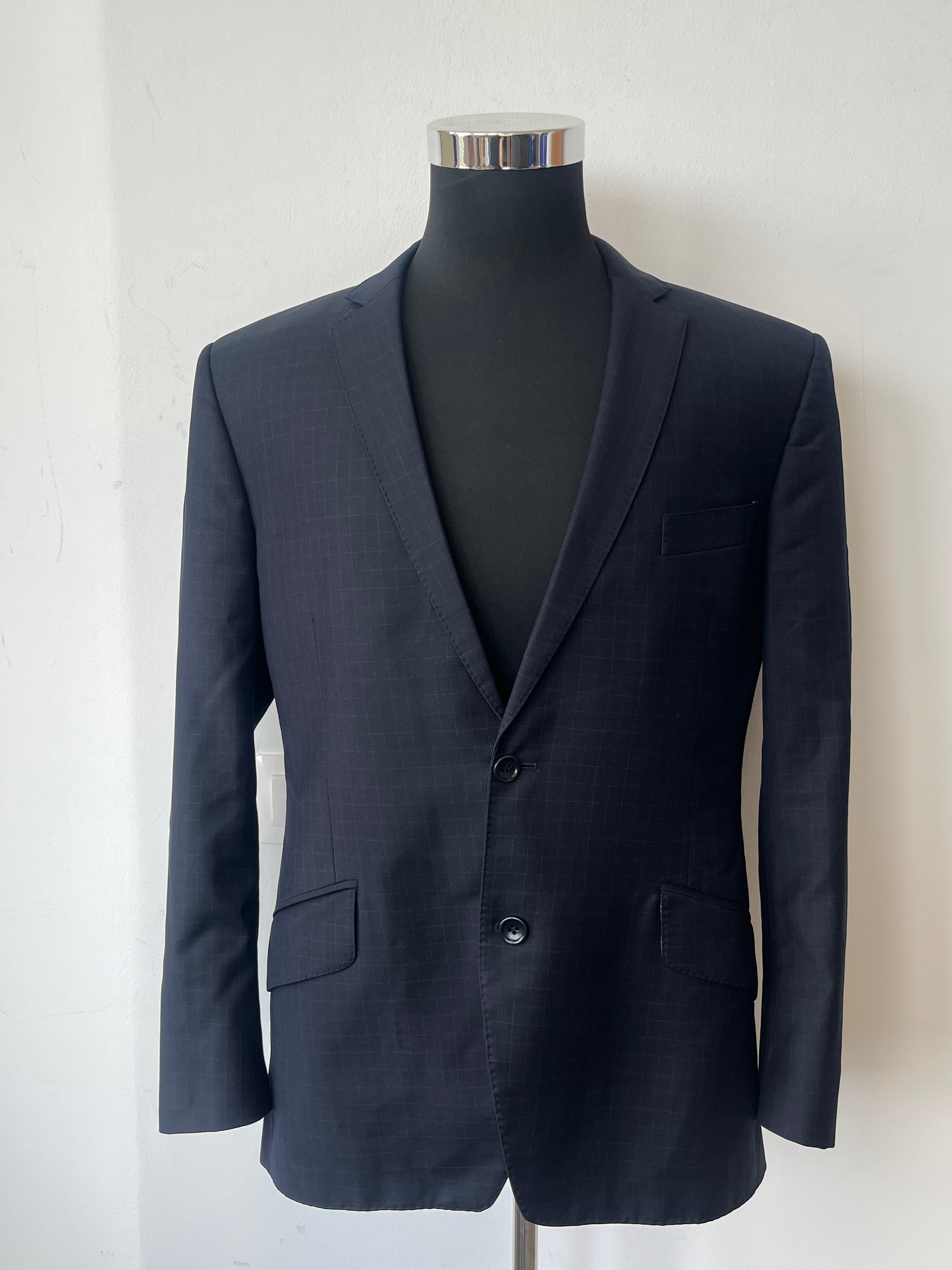 Parmar Fine Textile & Tailoring Blazer, Navy, Gr. 50, Wollmix, Gut