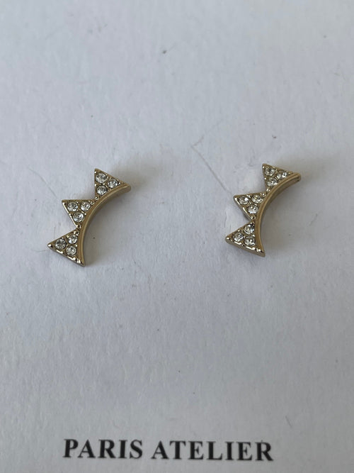 & Other Stories Paris Atelier Ohrstecker – goldfarben, ca. 1 cm, sehr guter Zustand
