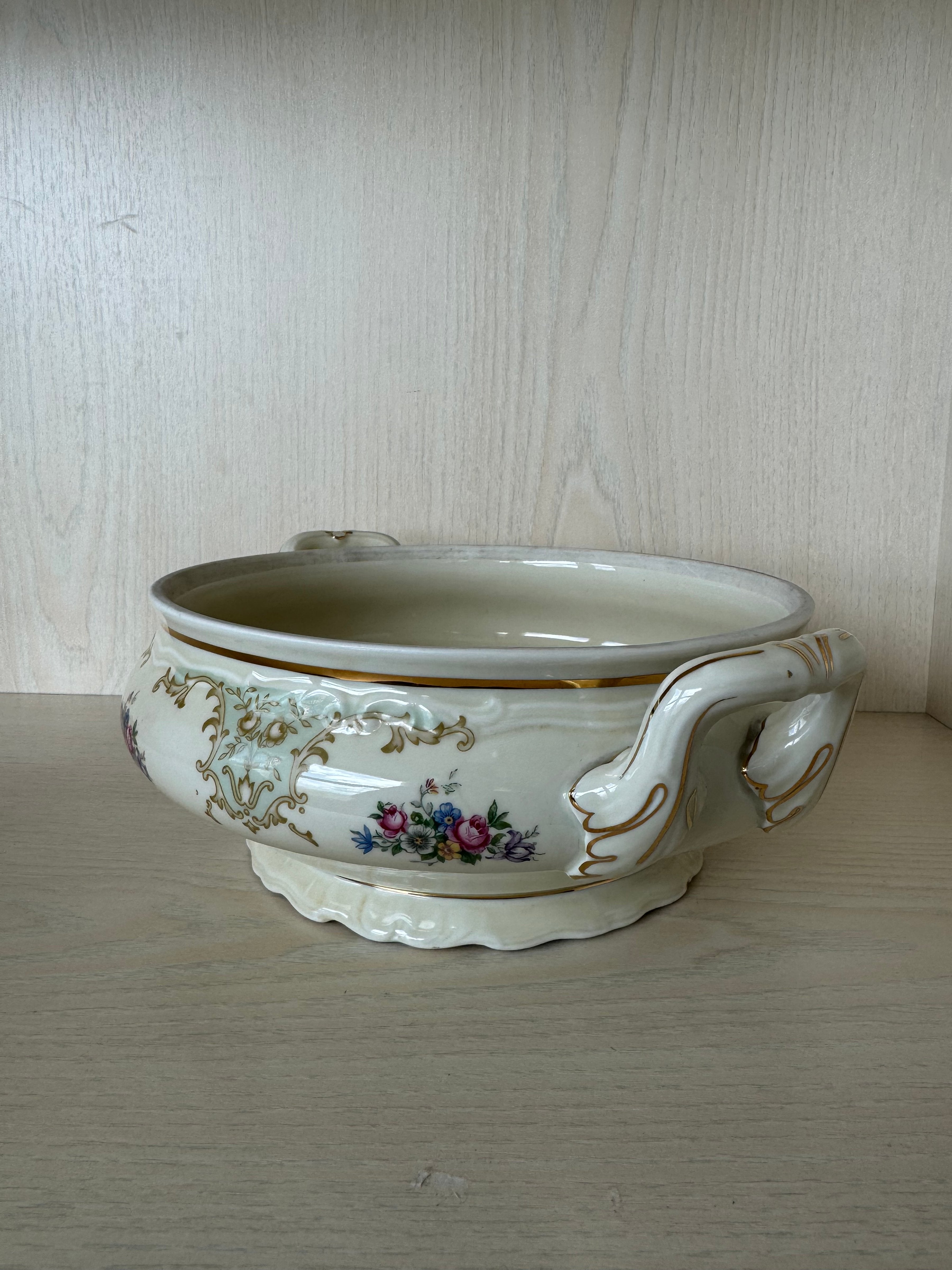 Epiag Fine China Suppenterrine, Porzellan, Weiß, Ø20,5cm, H9cm, gebraucht
