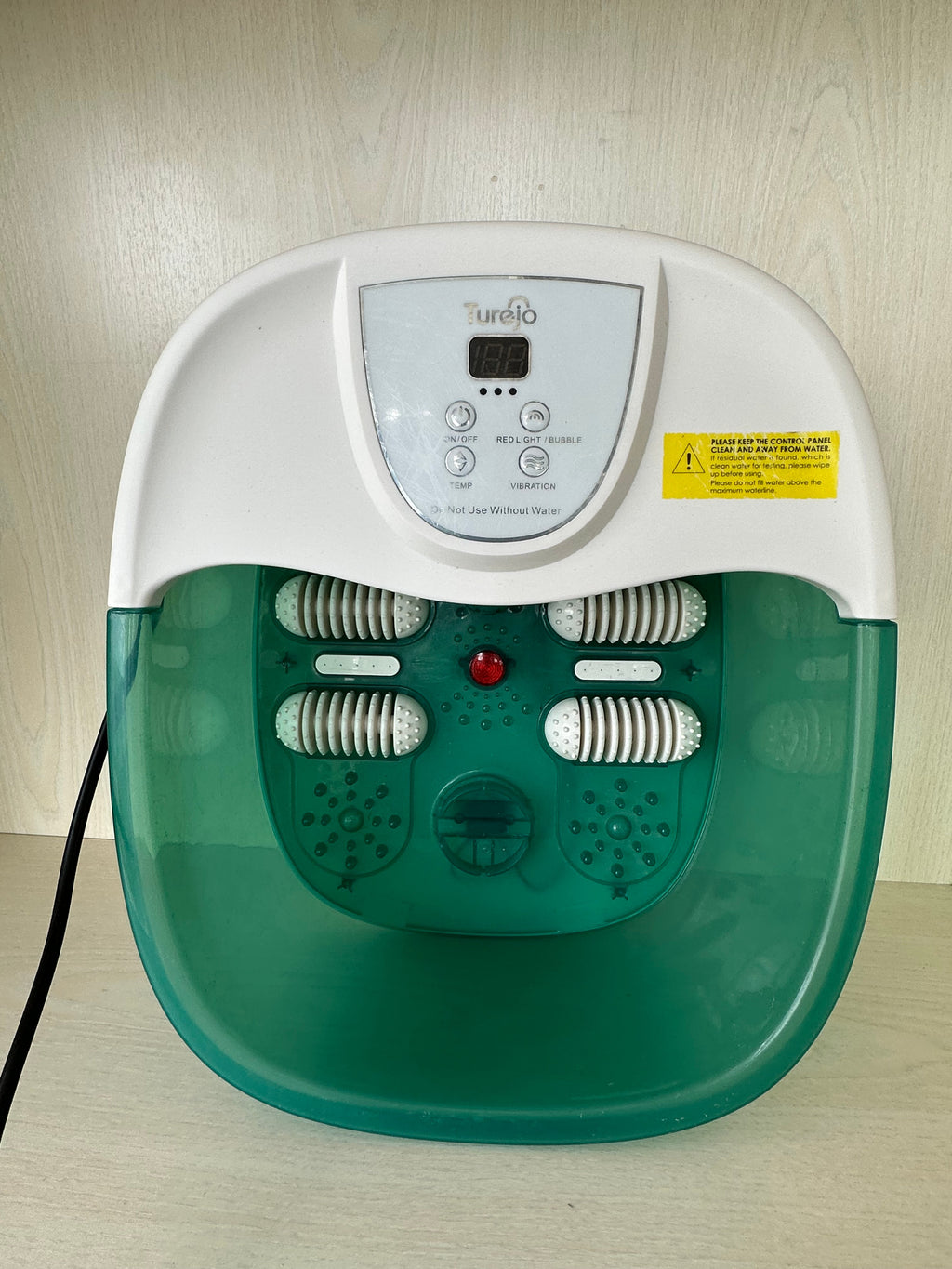 Turejo Foot Spa Massager MM-20A-3, Medium, White/Green, Good Condition