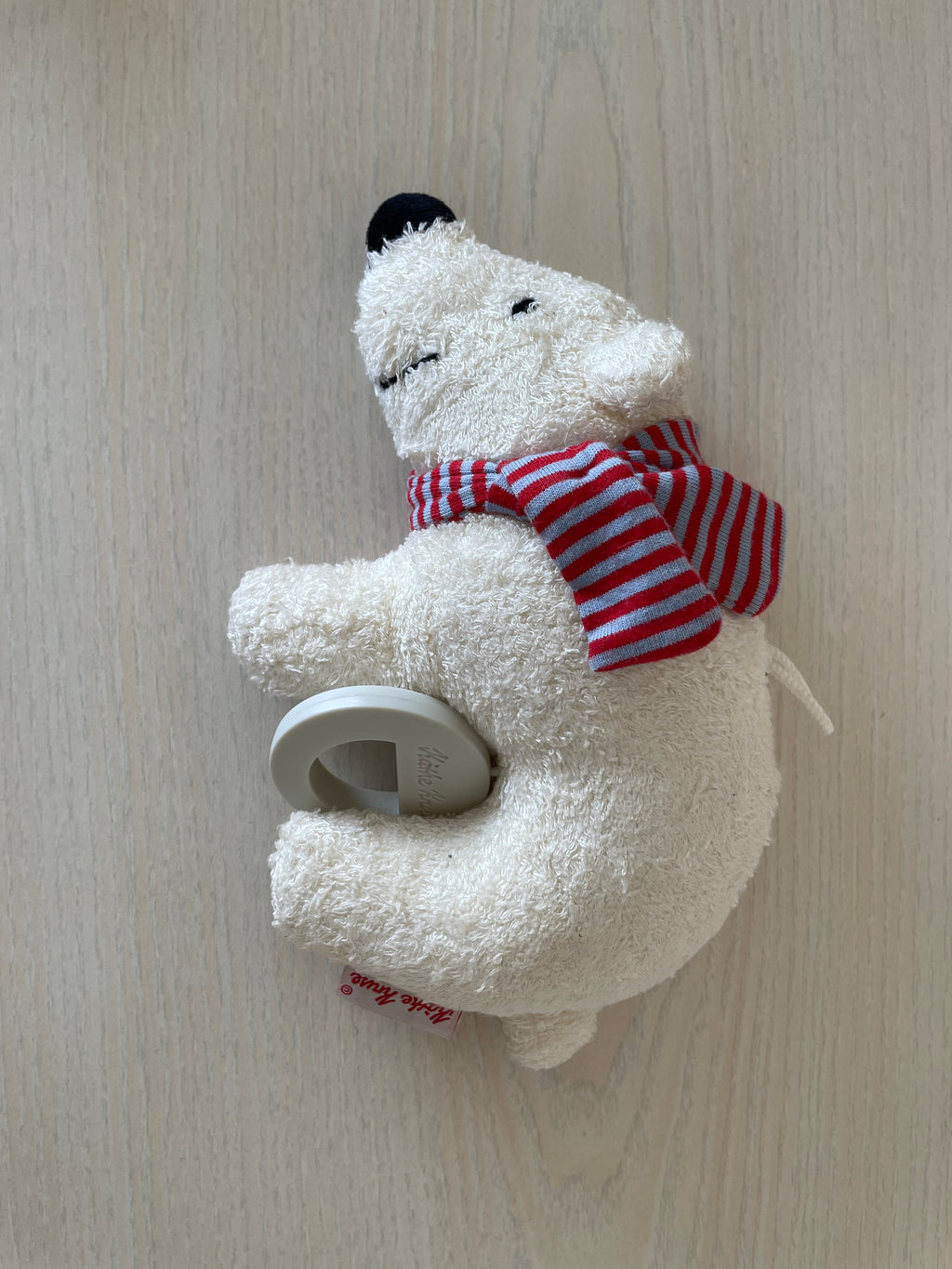 Käthe Kruse Musical Pull Toy ‘Sam’ – White Polar Bear with Scarf, Very Good